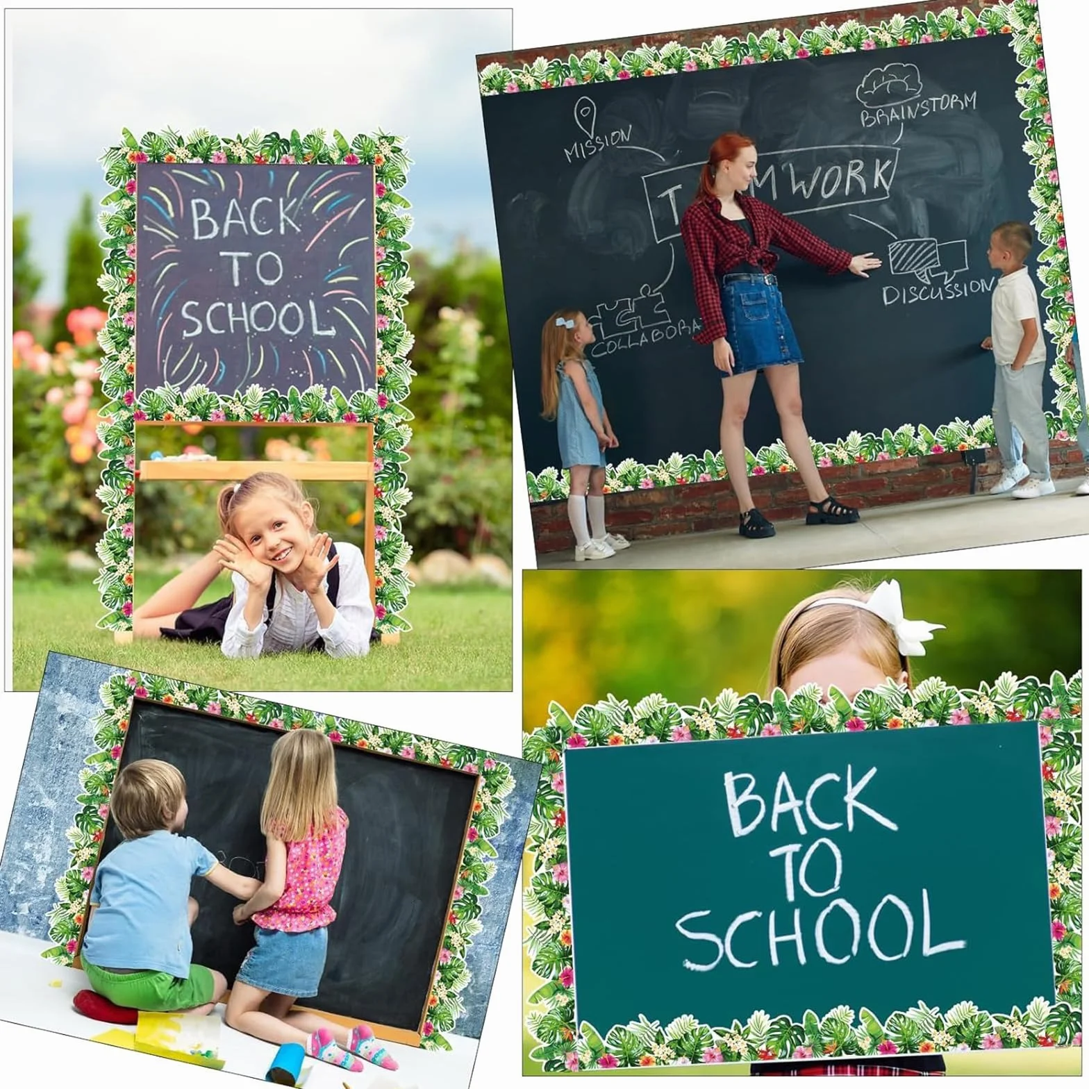 Bordure de tableau d'affichage en forme de fleur 18,5 m pour tableau noir