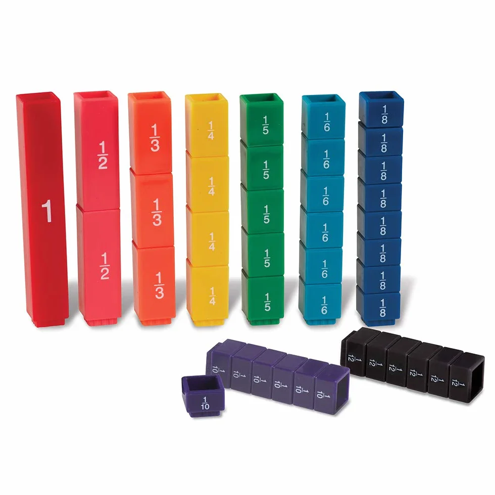Learning Resources Cubes Fraction Tower Kit 51 Pièces Jeu Mathématiques Montessori Cadeau Éducatif Enfant 6 Ans