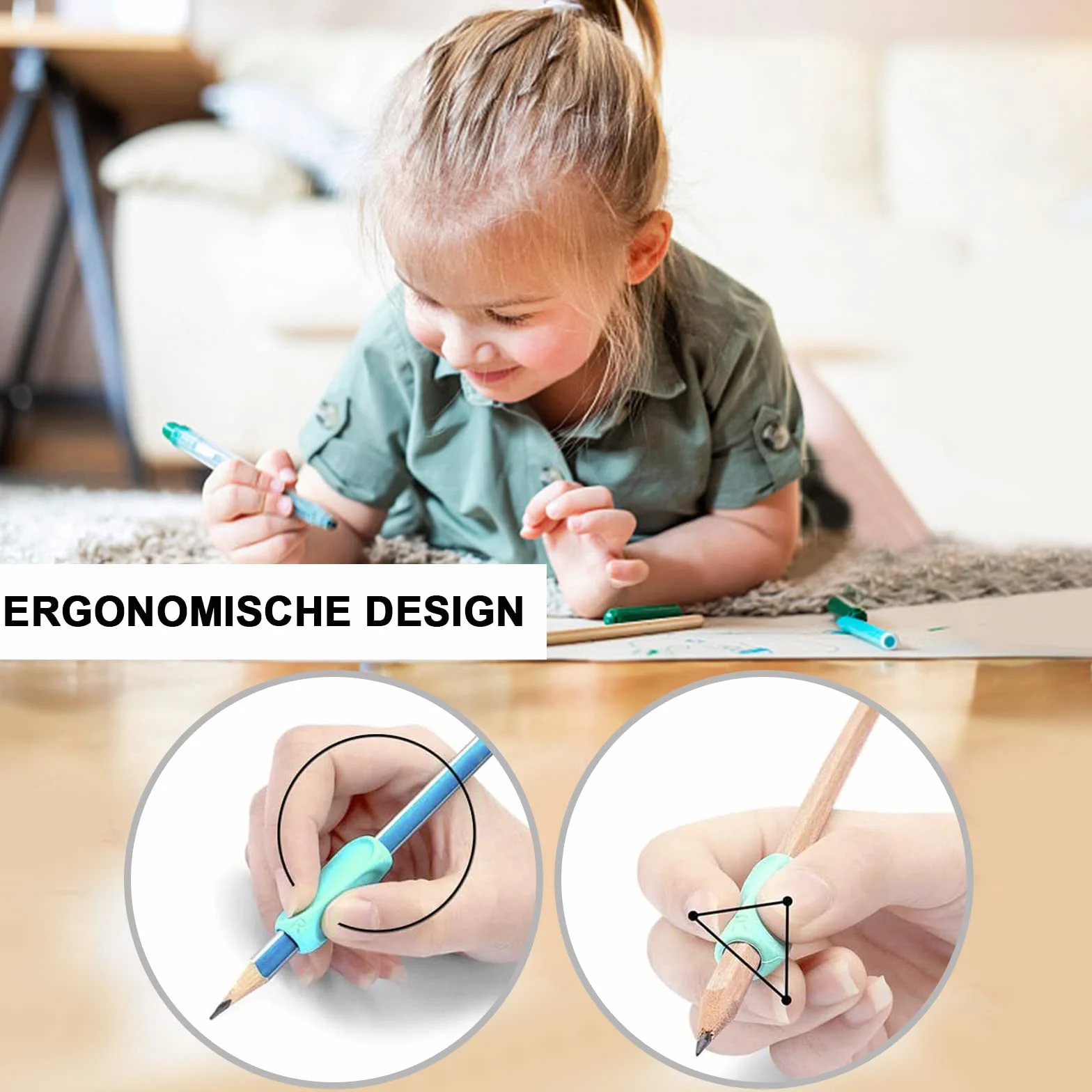 Poignées de crayon en silicone pour enfants, lot de 12, support de stylo ergonomique pour gaucher