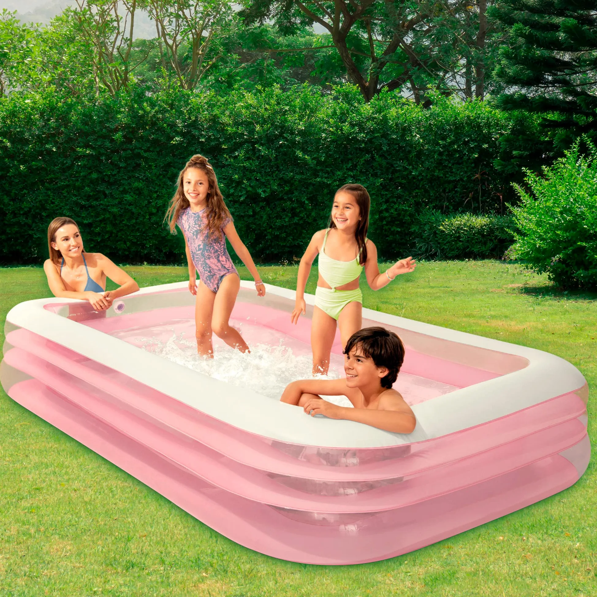 Intex - 58487NP - Piscine gonflable rectangulaire pink / rose