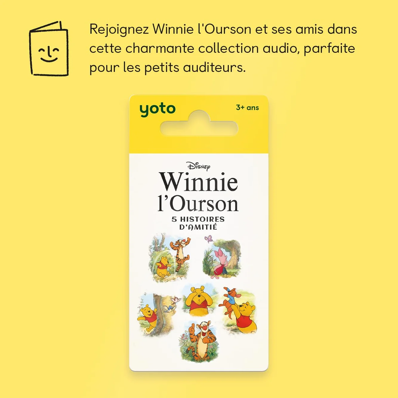Yoto Winnie l'Ourson : 5 Histoires d'amitié, Livre Audio Enfant Disney français, pour Yoto Player et Mini, 3-6 Ans