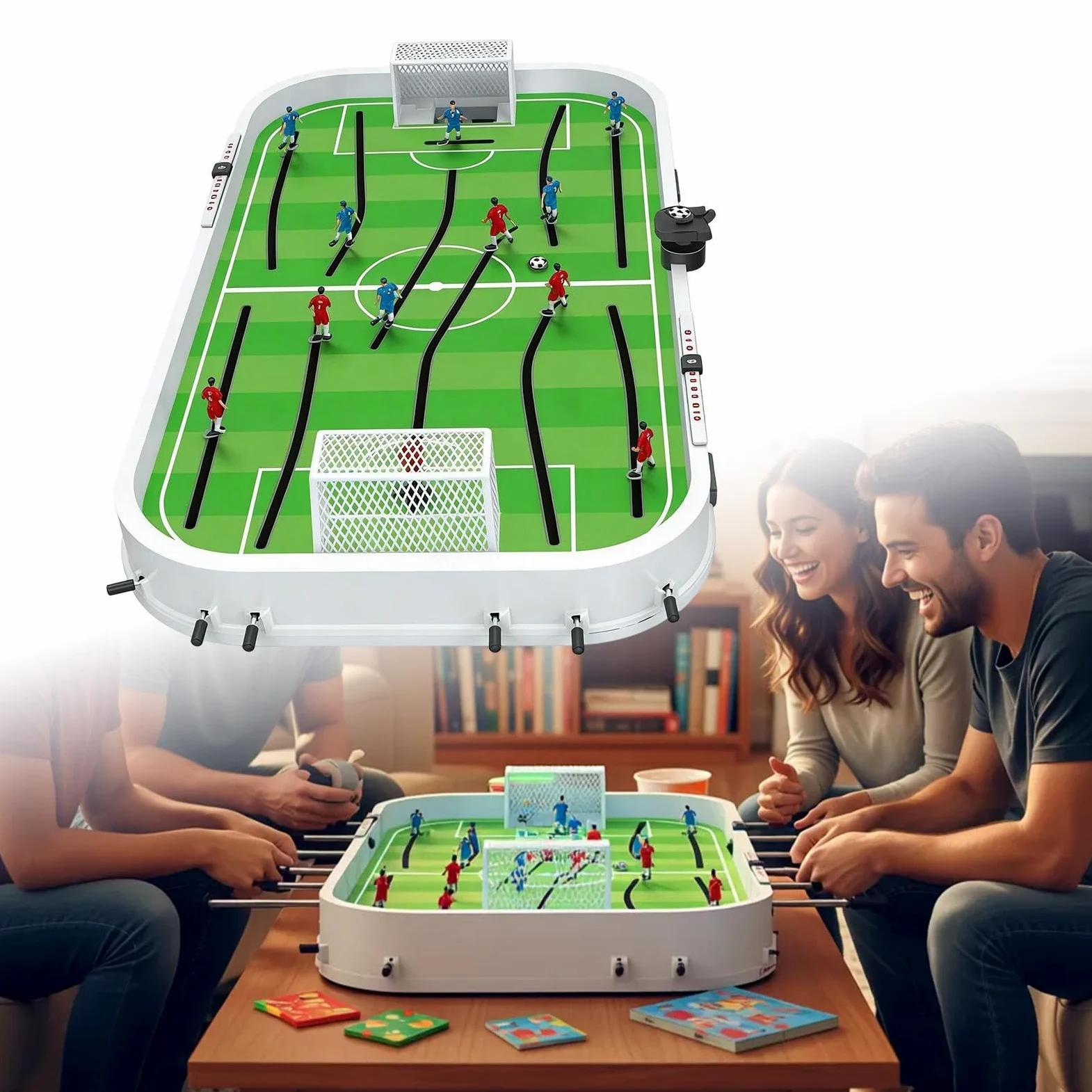 Jeu de Football de Société, Mini -Foot, Cadeau Sportif et Compétitif, Jouet de Football Interactif pour Enfants, Idéal pour Les et