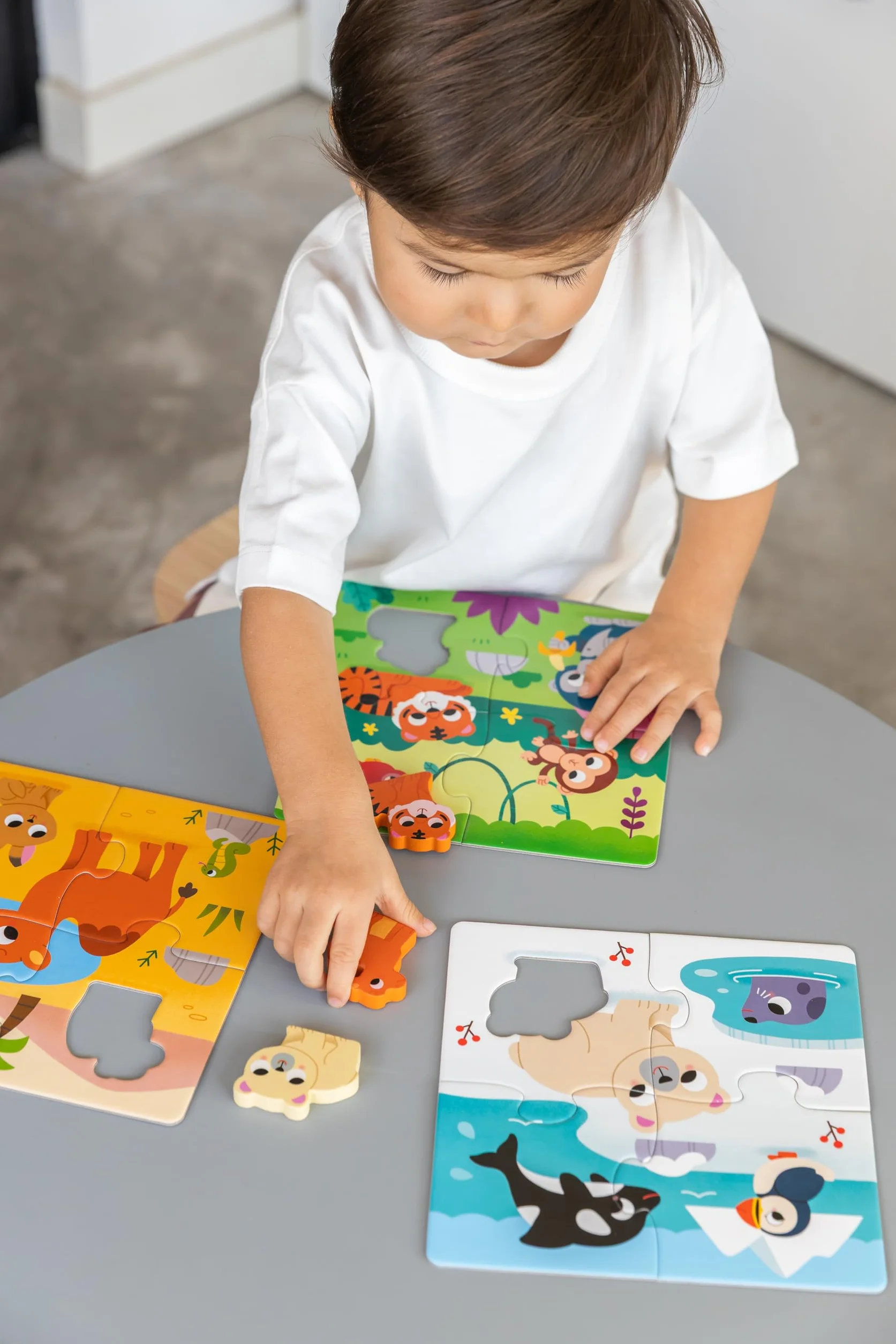 Goula 6 Habitat Puzzles Éducatifs en Bois pour Enfants dès 2 Ans