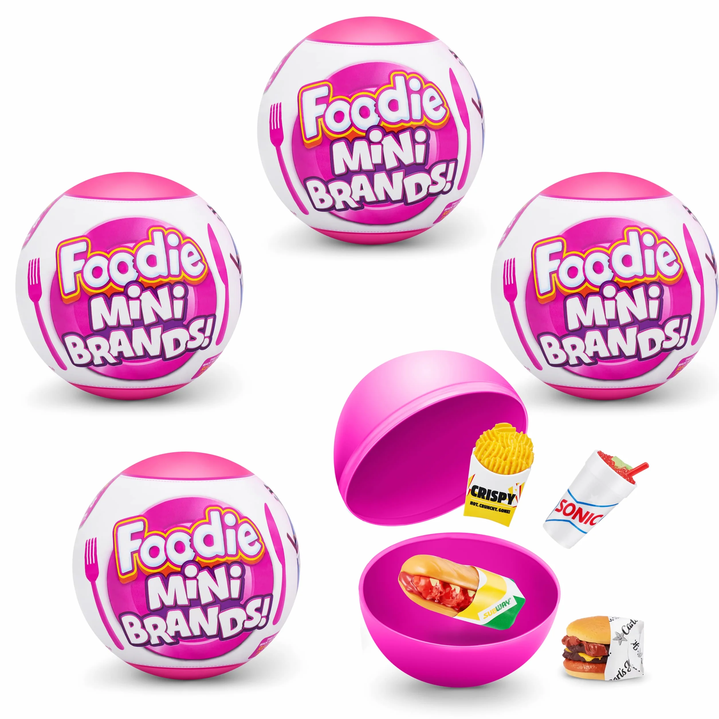 ZURU Mystery Capsule Lot de 4 Mini Figurines de Collection, Jouets de Restauration Rapide