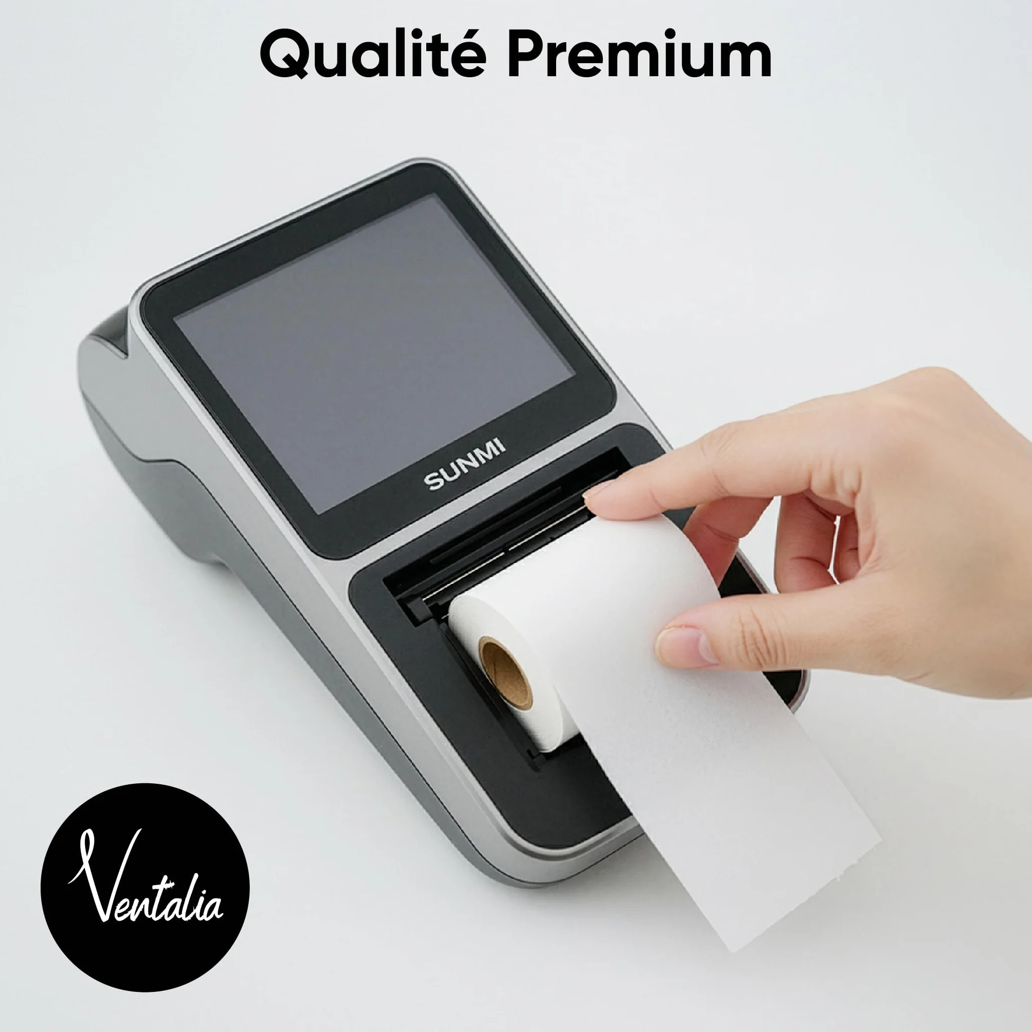 Rouleaux Papier Thermique Sans BPA 57x35x12 mm (18 m) Compatibles Ingenico Verifone SumUp PAX Nexgo myPOS
