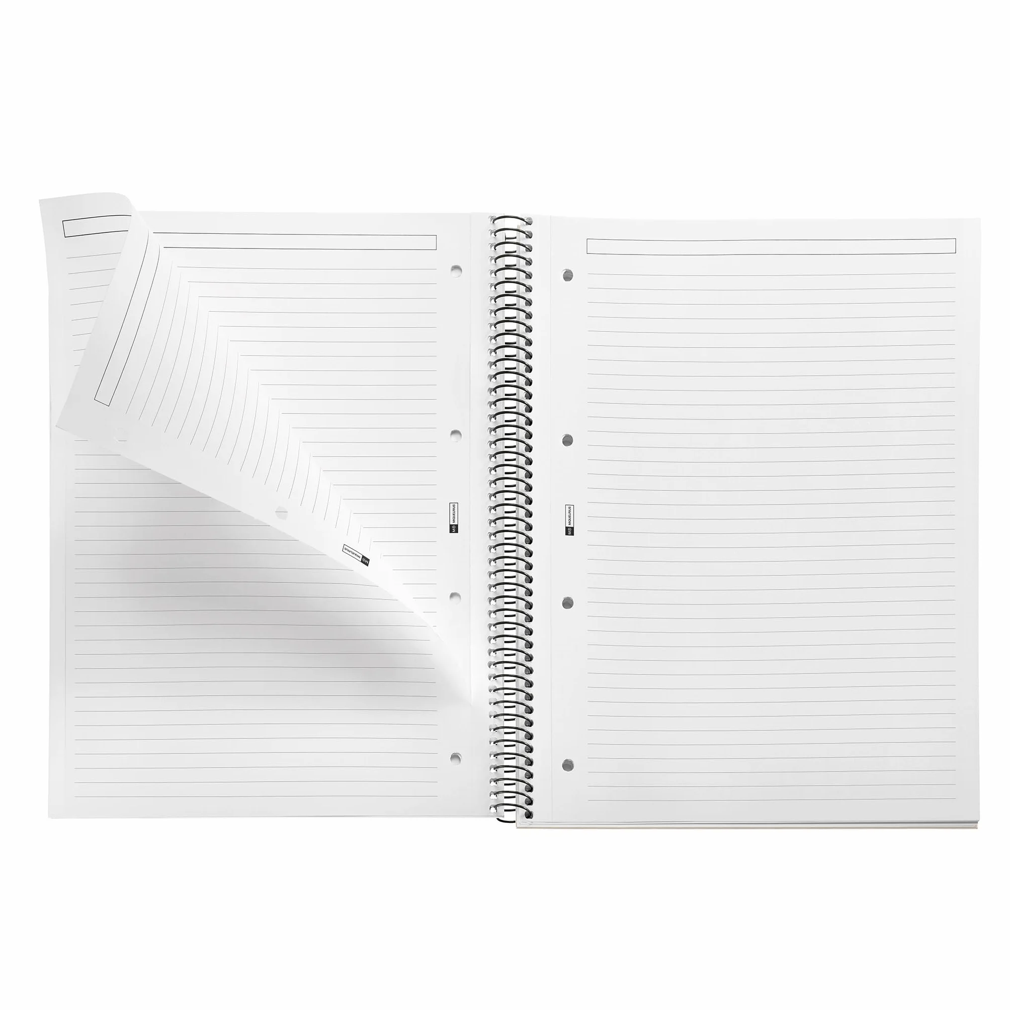 Miquelrius Cahier A4 ligné 7 mm Emotions 80 feuilles 90 g/m² spirale microperforée couverture extra rigide noir