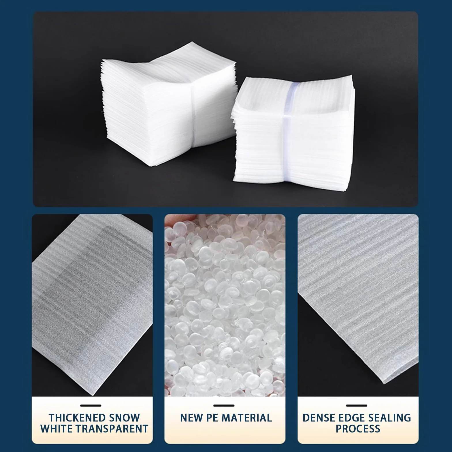 Feuilles Mousse Papier Bulle Déménagement 20x20cm avec Étiquettes Fragiles pour Cartons Emballage Vaisselle