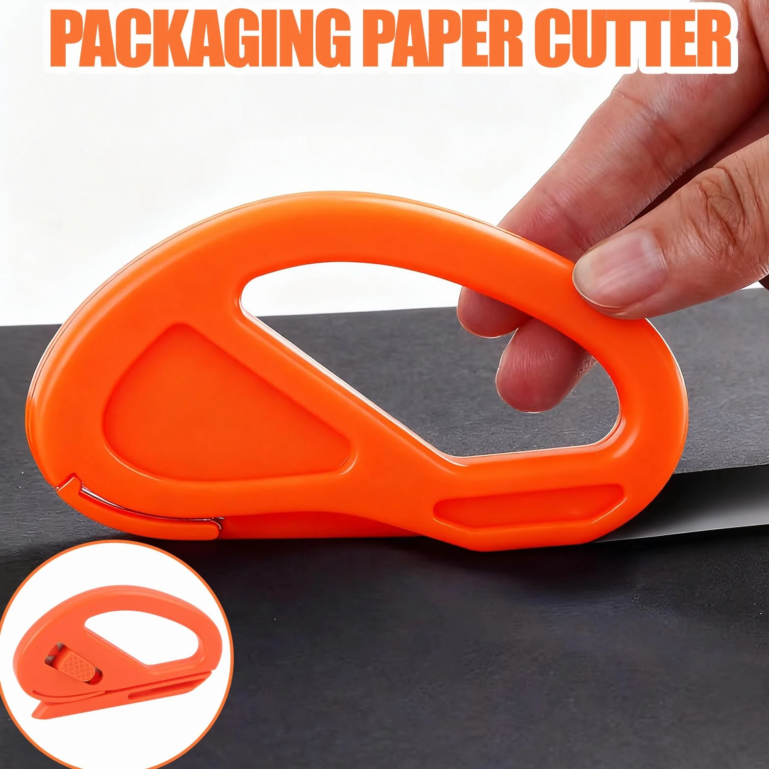 Coupe Papier Cadeau Lot de 2, Sliding Gift Wrapping Paper Cutter avec Lames, Safety Cutter Car, Lames Remplaçables