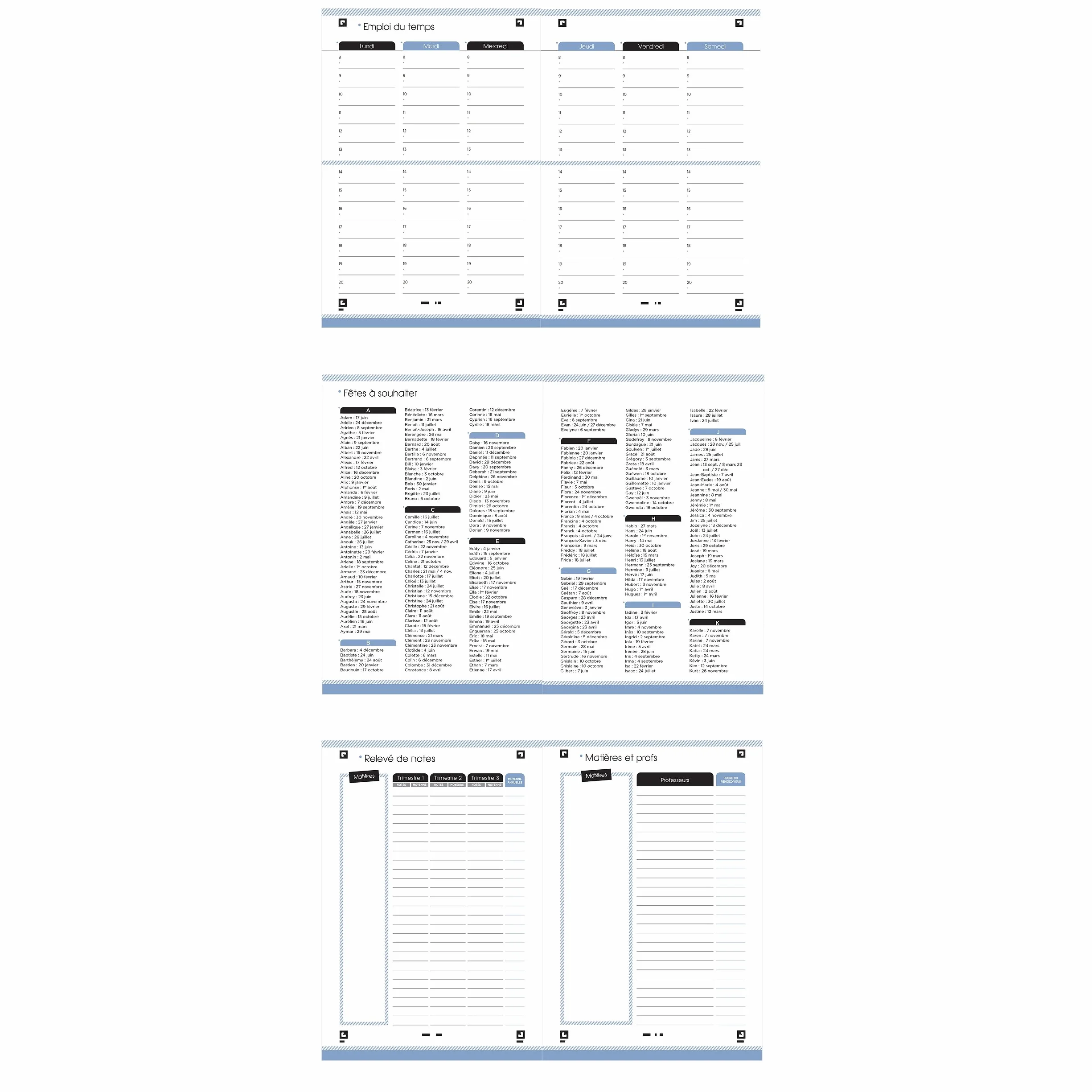 Agenda Scolaire Oxford 2025-2026 15x21cm 1 Jour Par Page 352 Pages Aqua