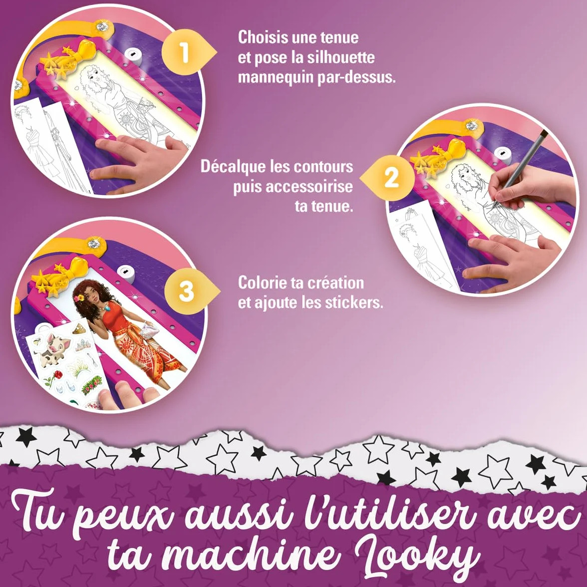 Ravensburger Looky Disney Princesses Machine Looky Dessin de Mode Stylisme Dès 6 Ans 25961