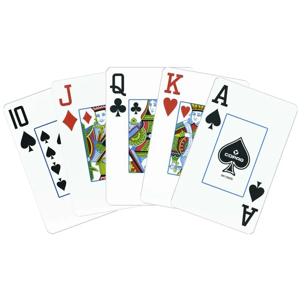 Copag 1546 Design Lot de 6 jeux de cartes 100 % plastique Rouge/bleu