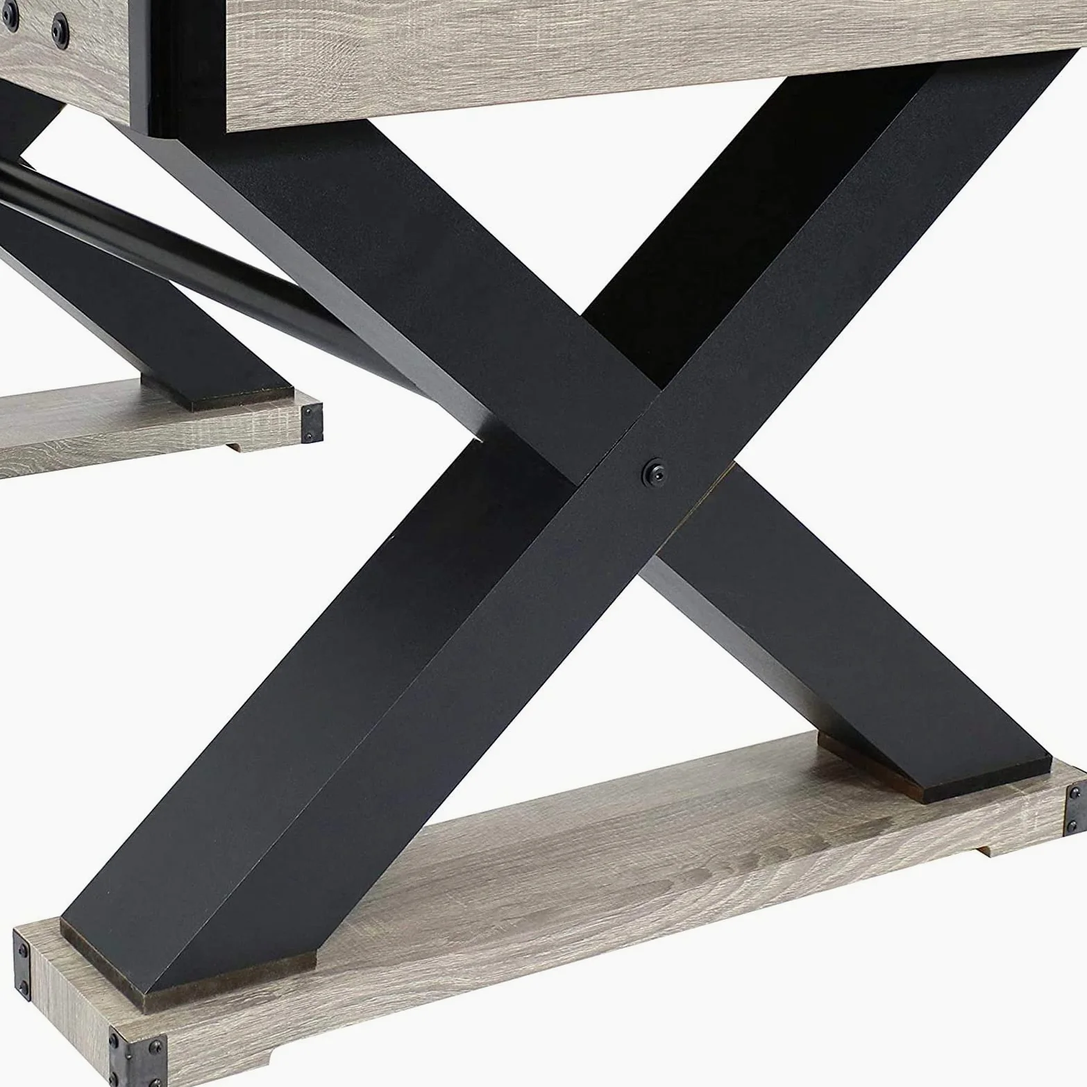 MRKU Baby-Foot Professionnel, Jeu de Football Robuste avec MDF Gris Vieilli de 54,9 Pouces, 1,8 Clubs, 2 marqueurs, pour l'intérieur Familial