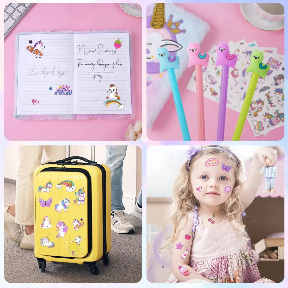 OFFCUP Journal Intime Fille Crown Unicorn Carnet Secret en Peluche 160 Pages A5 avec Stylo et Autocollants