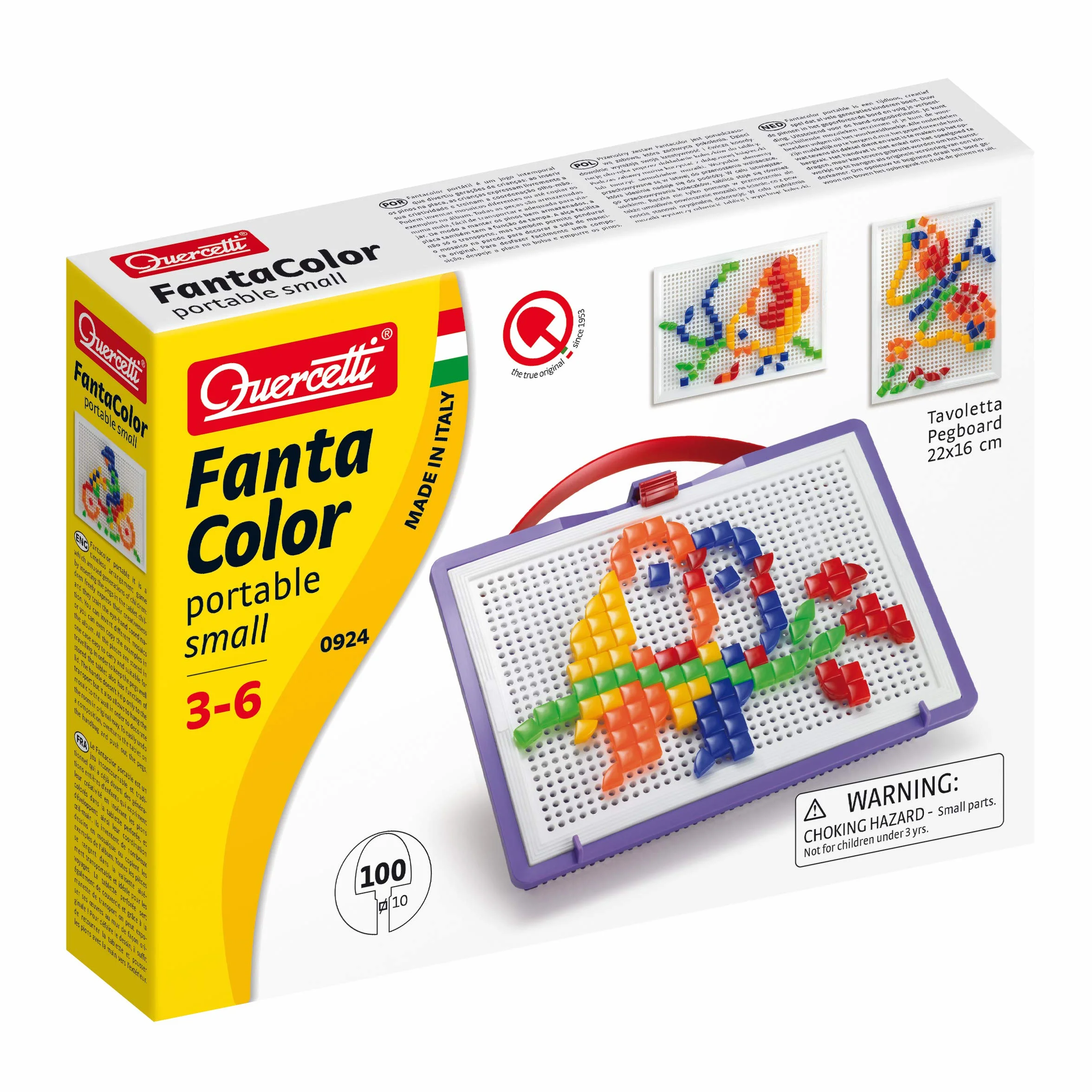 Quercetti Fantacolor Portable Jeu De Mosaïques 0924