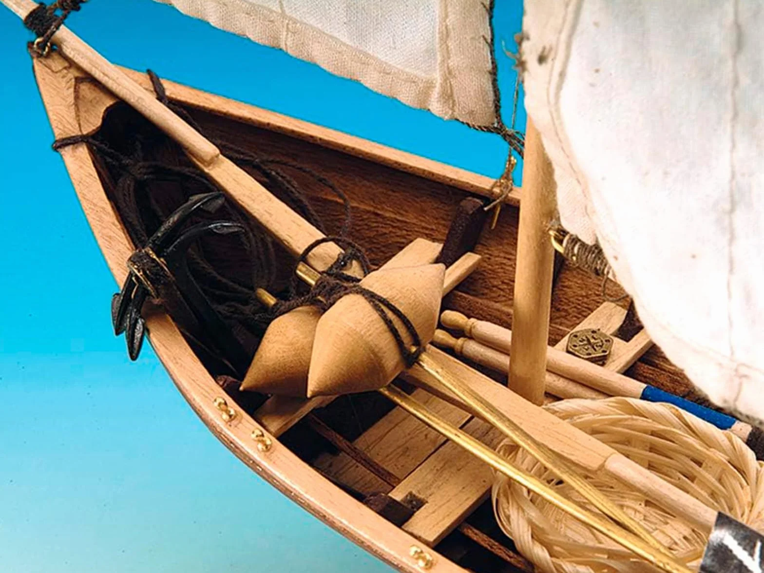 Artesanía Latina Maquette Bateau Bois Pêche Doris Français Saint Malo Modèle 19010 Échelle 1:20 Niveau Débutant