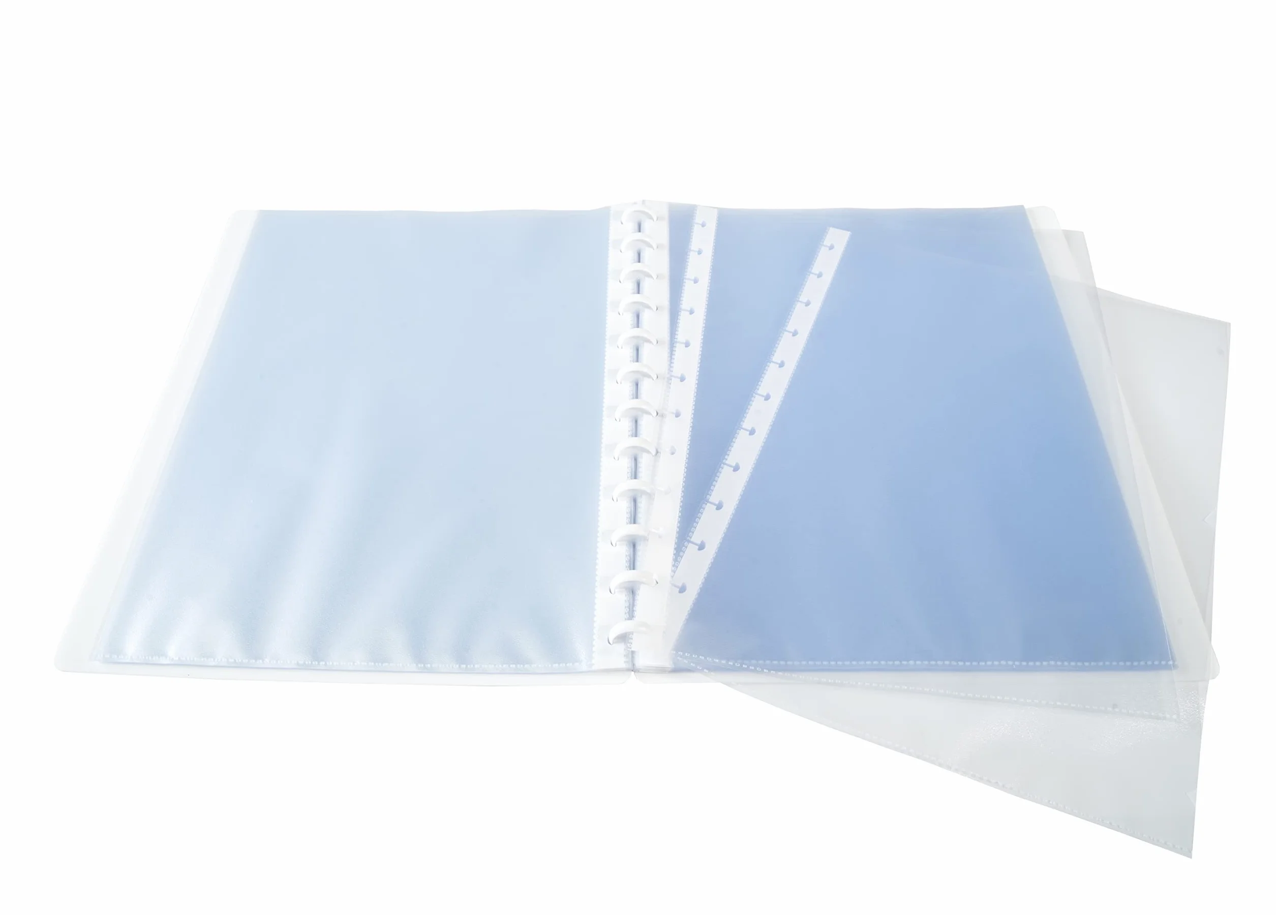 Exacompta Protège-documents amovible à anneaux 30 pochettes A4 24,5x31cm blanc Kreacover