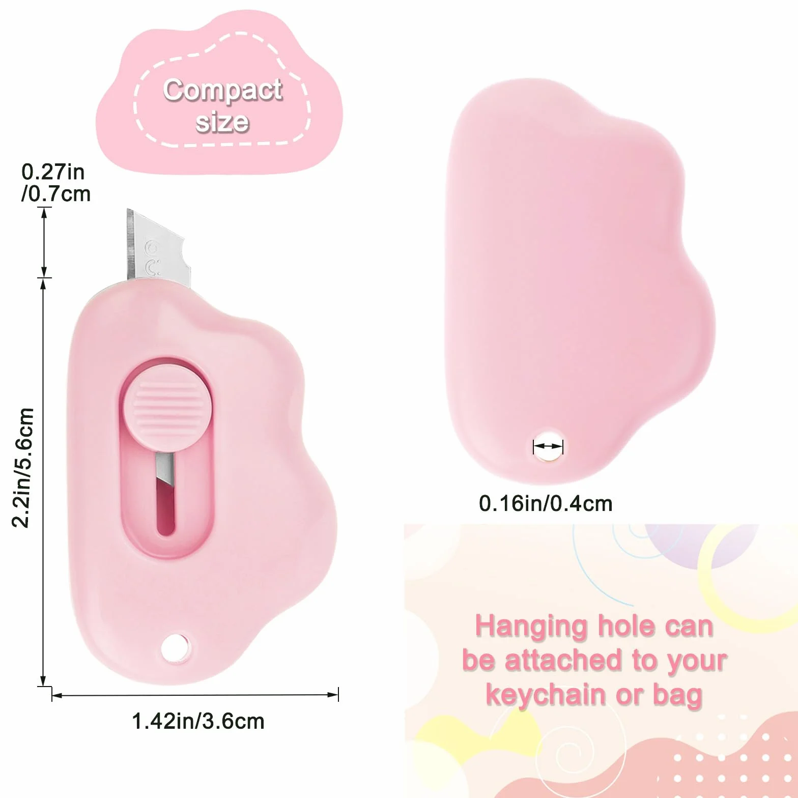 Ouligay 6 Pièces Couteau utilitaire rétractable Coupe-boîte de sécurité Ouvre-lettres