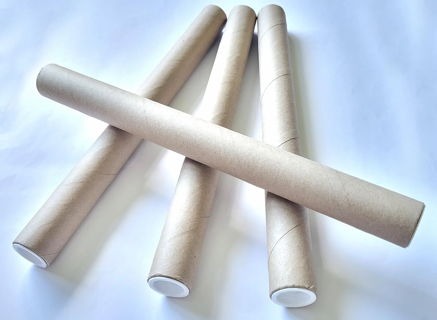 Tubes postaux en carton solides 25 mm x 330 mm lot de 4