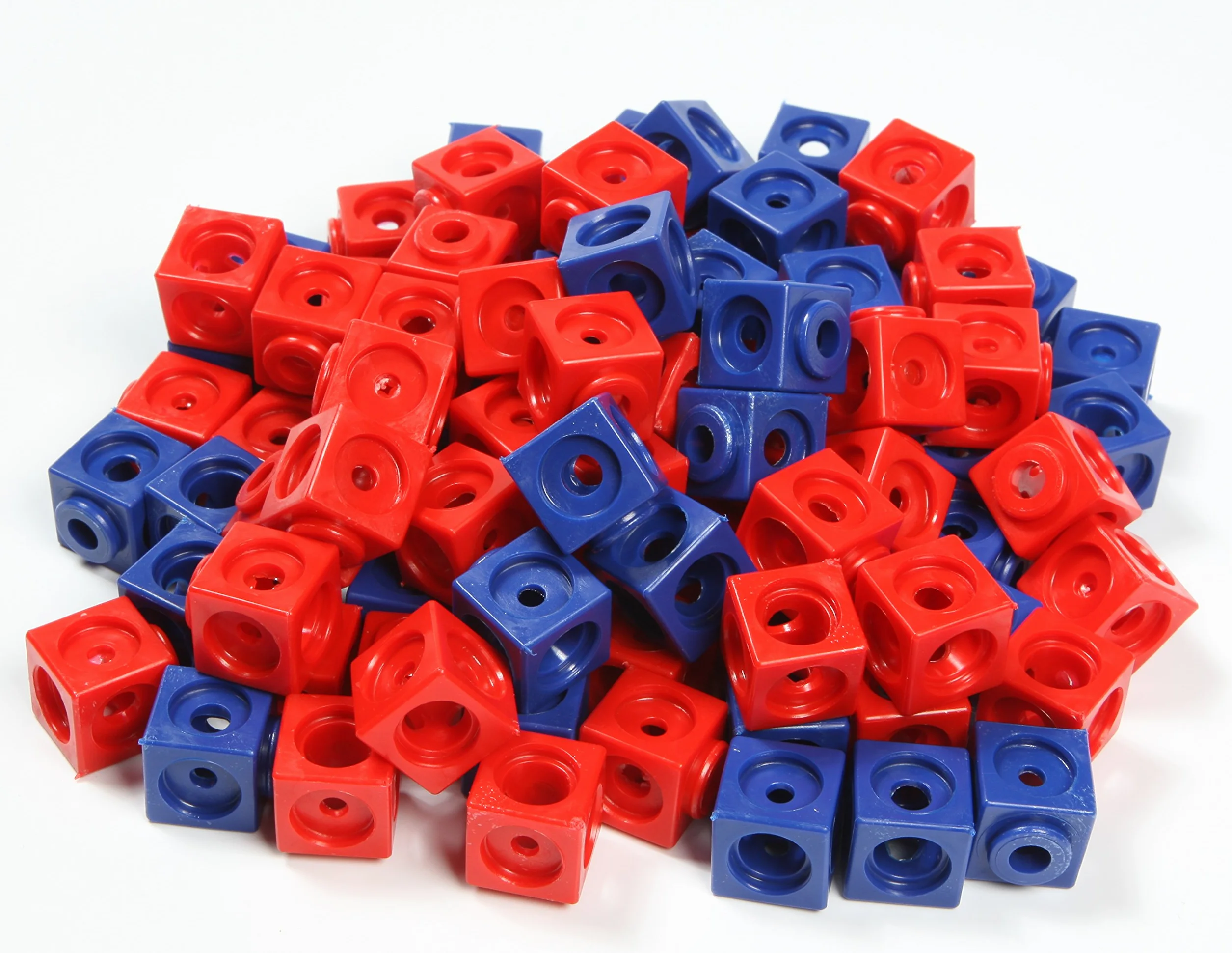 Dick 1000 Cubes à emboîter Rouge/Bleu 1,7 cm