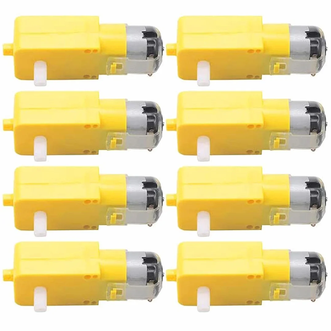 GUUZI Moteur de Boîte de Vitesses Double Arbre 3-6V 8 pièces pour Robot Arduino