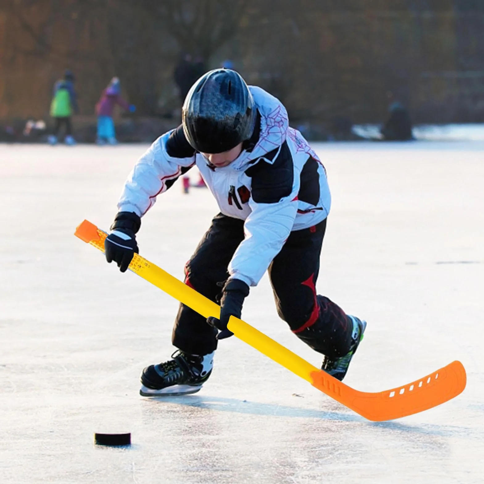 Ensemble de Hockey pour Bâton et Balles Abs 350 g pour Jeunes Débutants Intérieur Extérieur