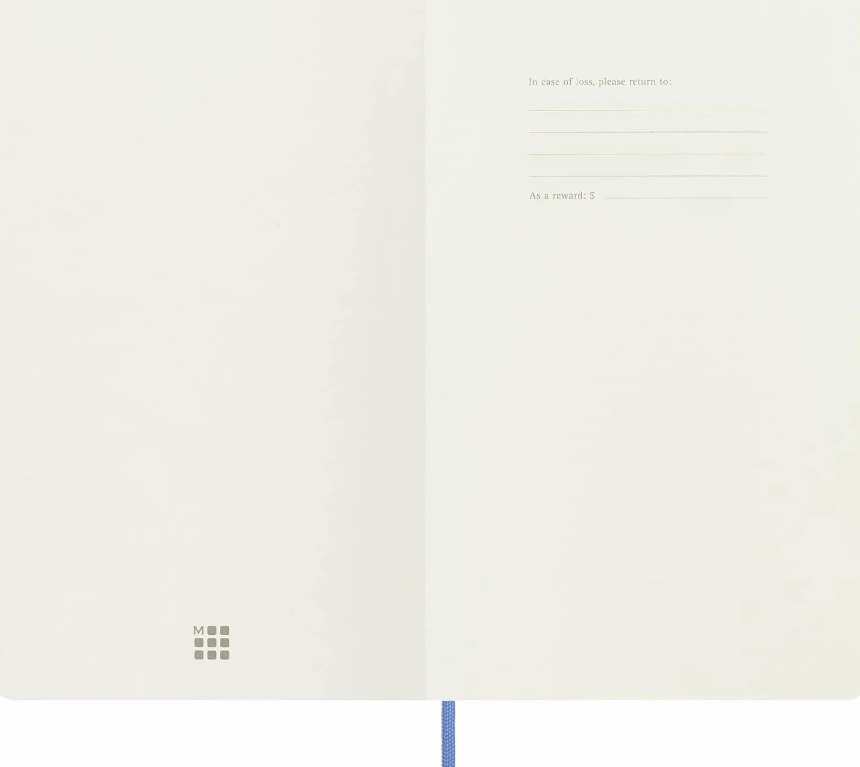 Moleskine Carnet Classique Ligné Couverture Souple Fermeture Elastique Taille Large 13 x 21 cm Bleu Hortensia 240 Pages