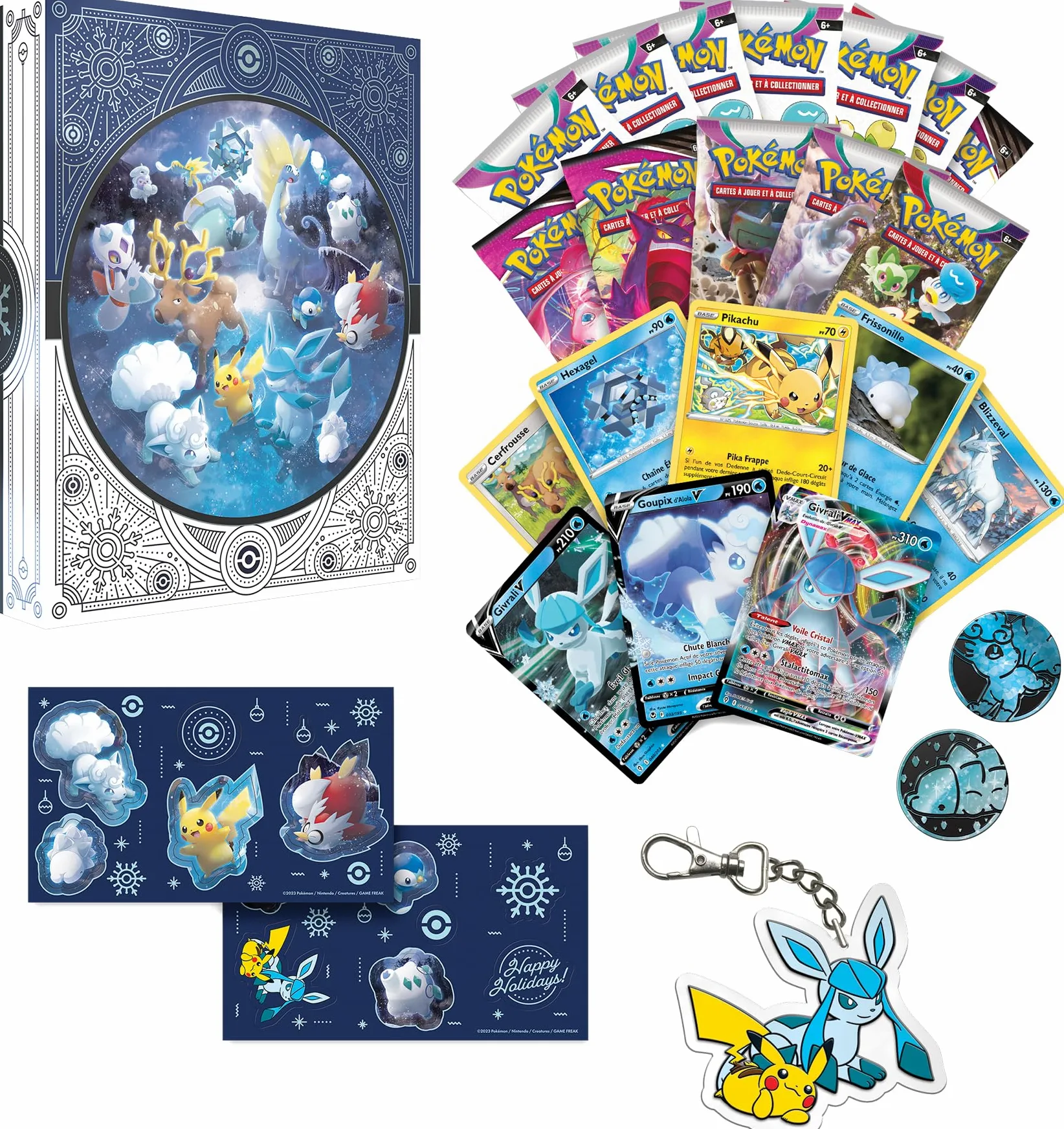 Pokémon - Calendrier des fêtes 2023 - Jeux de société - Cartes à jouer et à collectionner - A partir de 6 ans - Version française