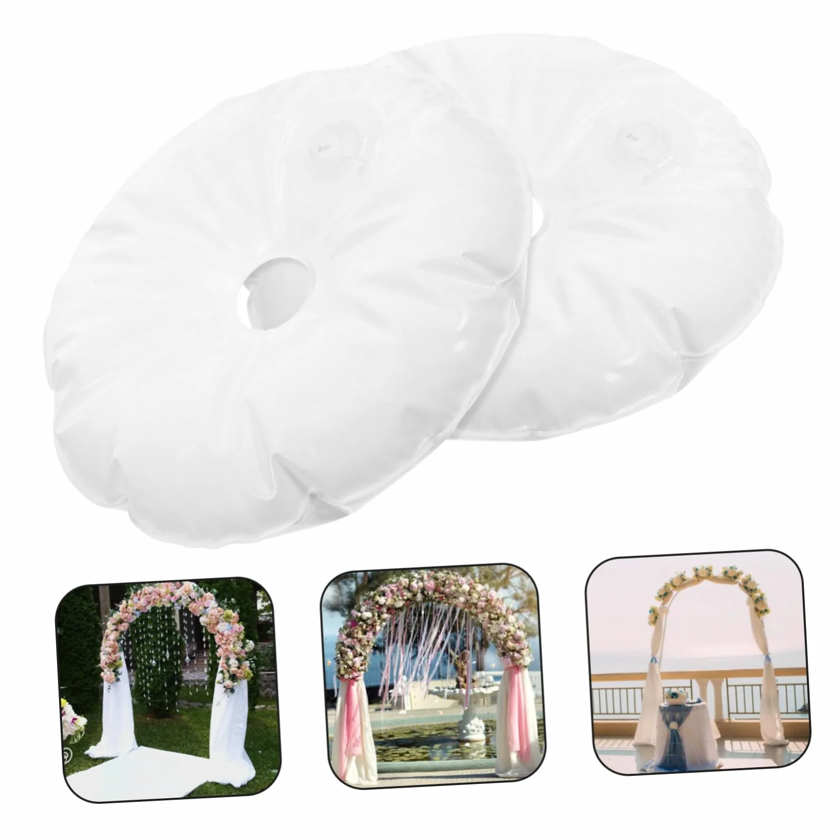 Sacs À Eau Pour Arche De Ballons Poids Rond Remplissable 2pièces