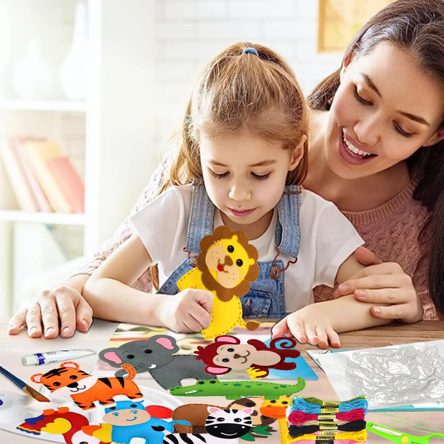 Kit de Couture Enfant Feutre Animal - Adapté aux Débutants