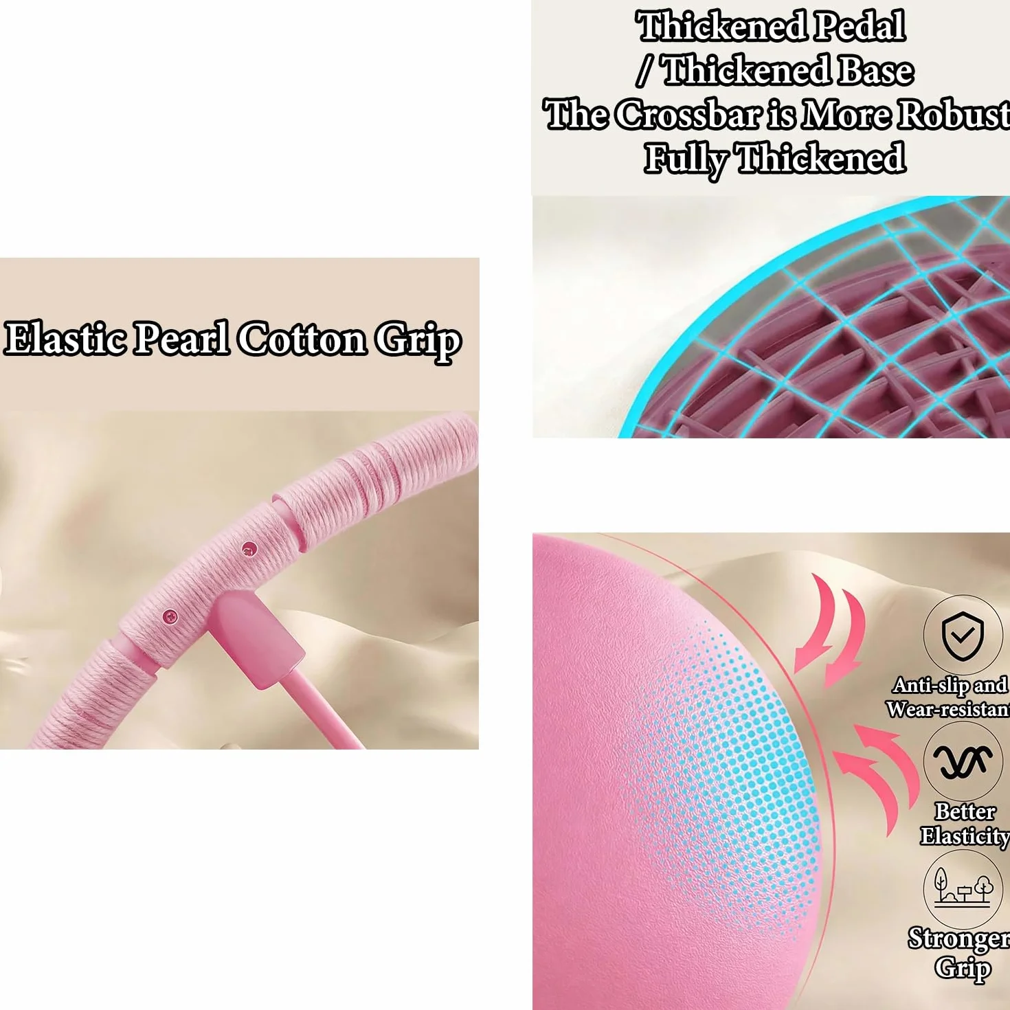 Ballon Sautoir Enfant Pogo Ball avec Poignée Antidérapant Jouet d'Intérieur Extérieur Sport Fitness Bleu