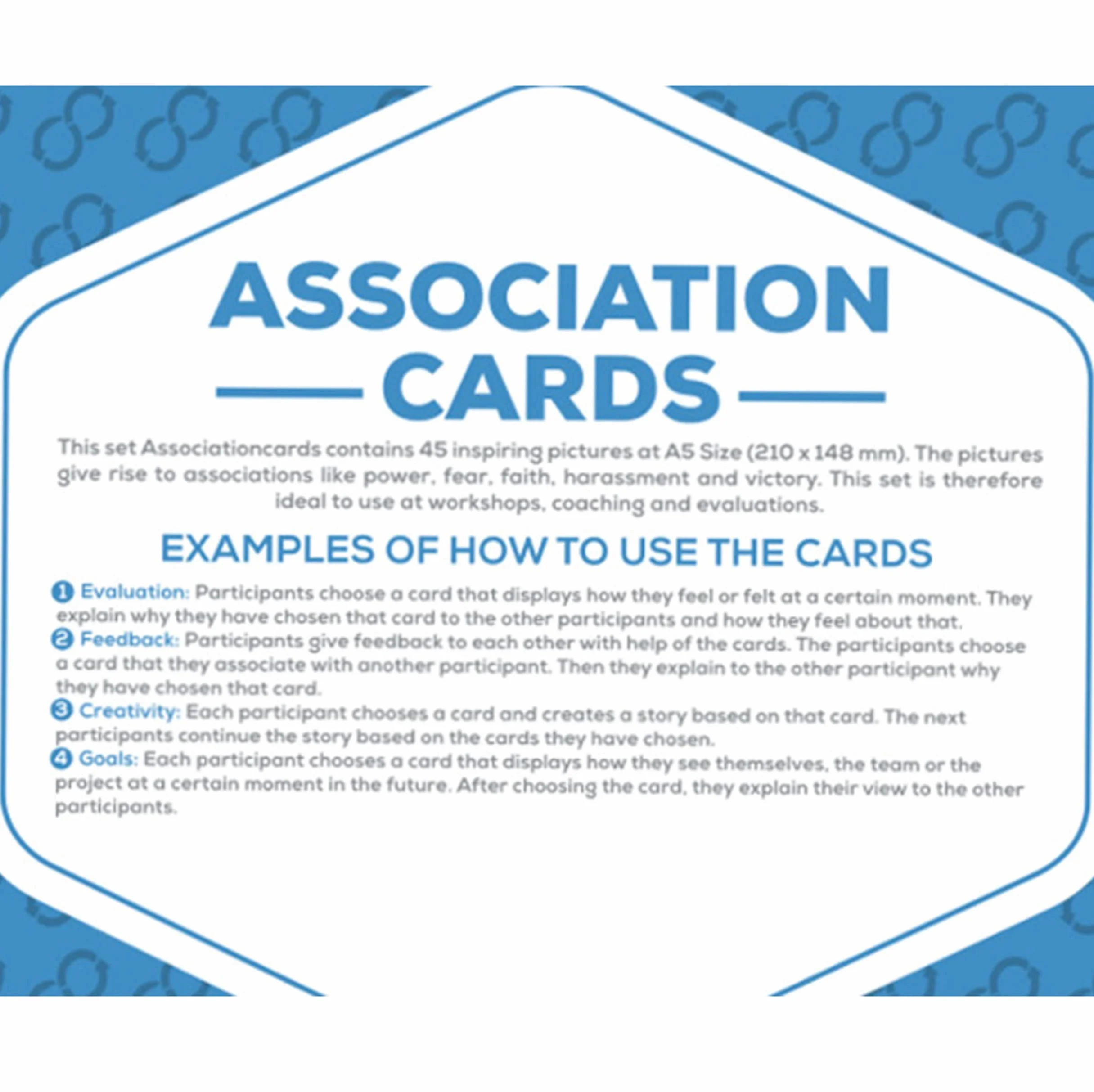 Cartes de coaching grand format 21 x 15 cm (A5) pour entraînements ateliers équipes