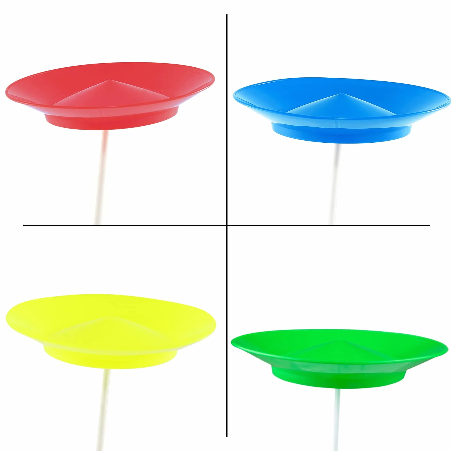 Juggle Dream Kit 4 Assiettes Chinoises 4 Bâtons Divisibles - Plat de Jonglage Chinois