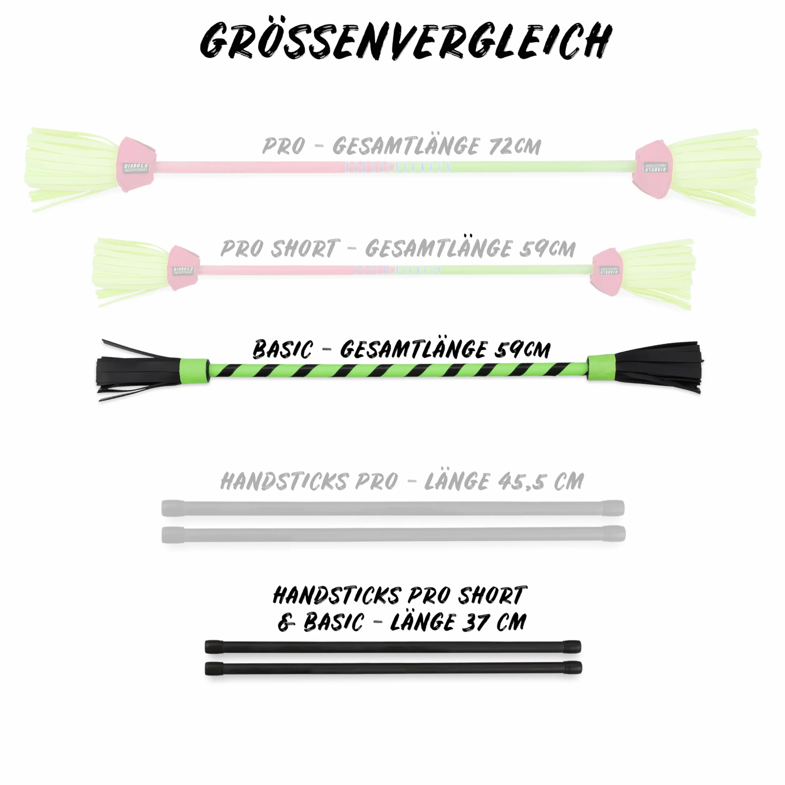 Diabolo Freizeitsport Flowerstick Basic (Vert) Jonglerie Baguettes Débutants