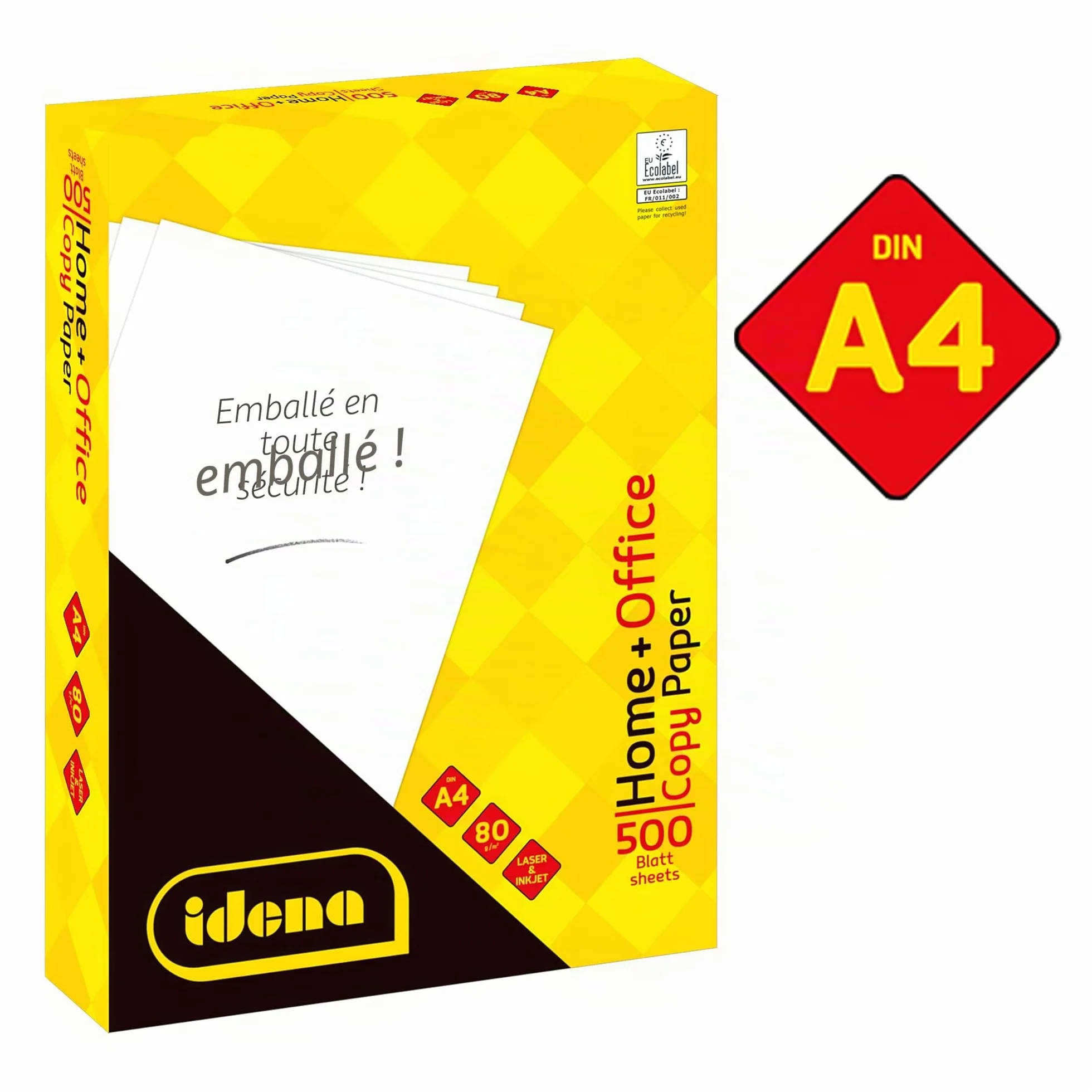 Idena 10548 Papier A4 80 g/m² Blanc 500 Feuilles Lot