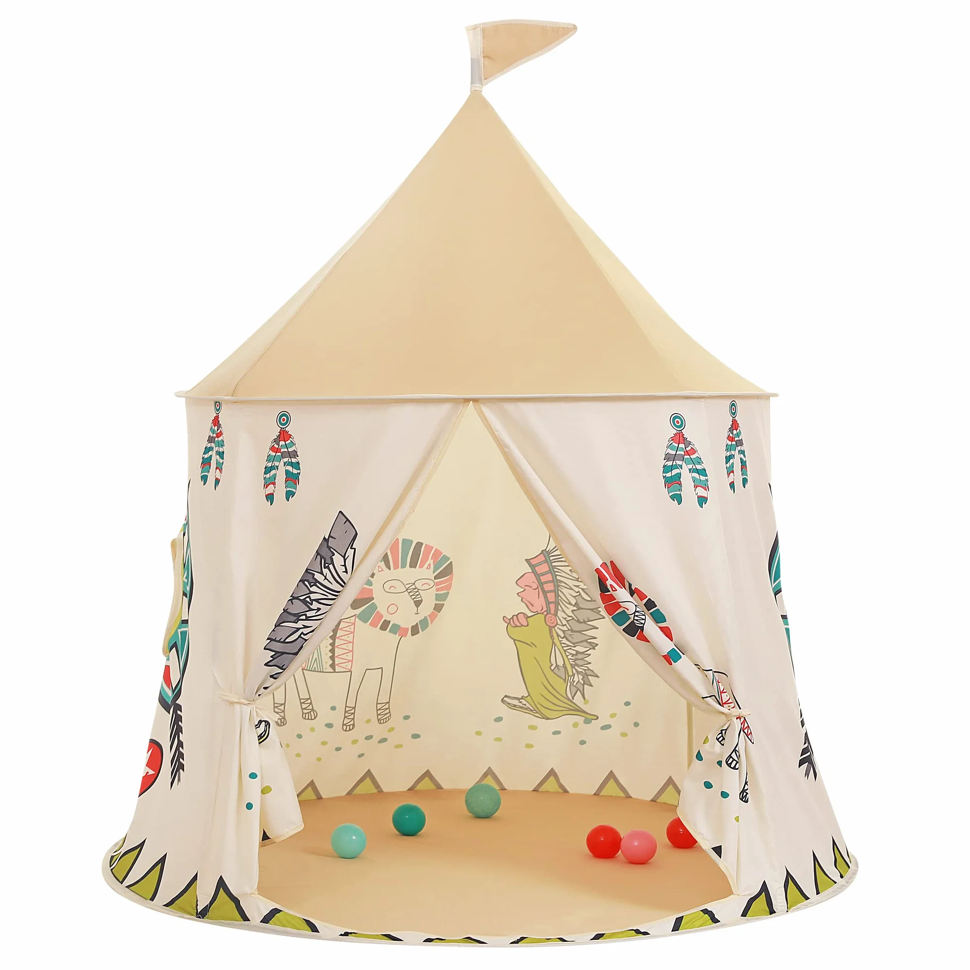 Tente de Jeu pour Enfants Pop-up Tipi Prinzessin Schlosszelt EN71