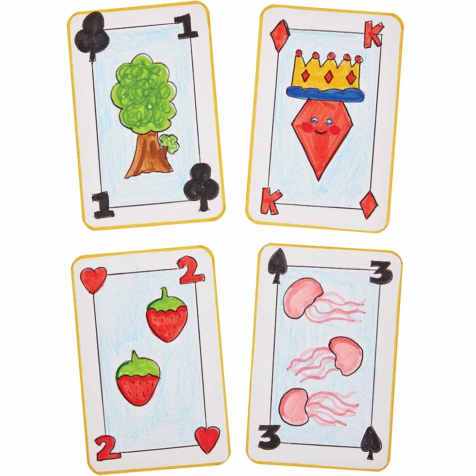 Baker Ross FN554 Cartes à Jouer Vierges Lot de 3 - Créez Vos Propres Cartes