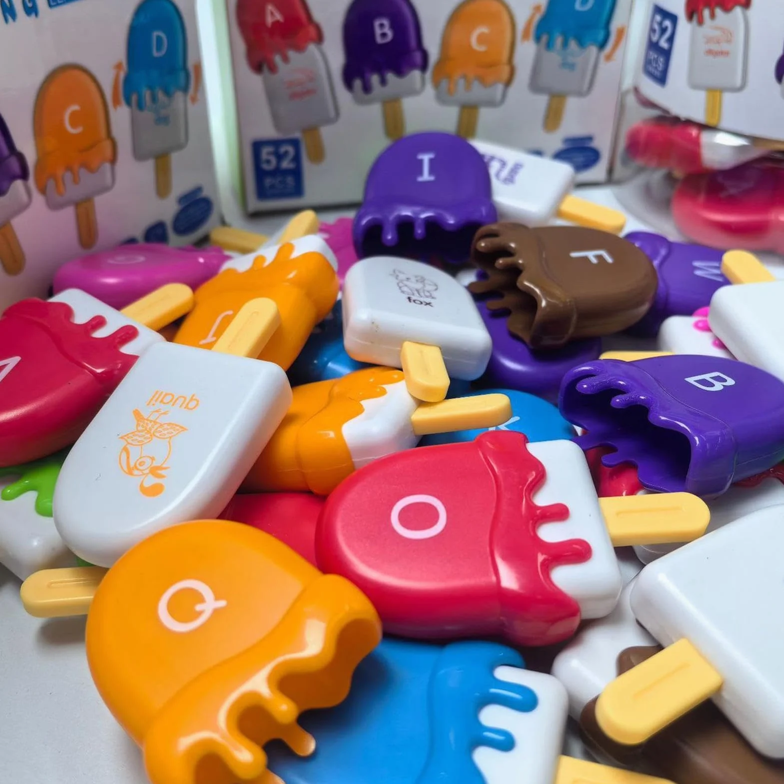 Jeux de correspondance de lettres maternelle alphabet | Ensemble bâtons glace assortis lettres | Jouet apprentissage lettres reconnaissance