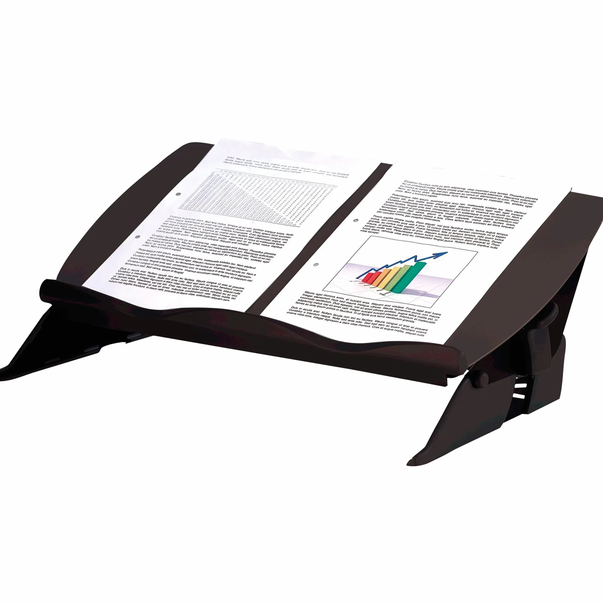Fellowes Porte-documents incliné Easy Glide, support d'écriture ajustable noir/gris