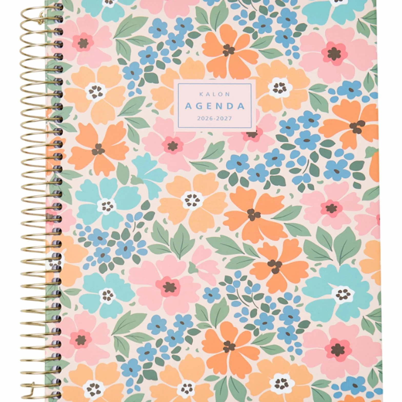 Agenda Scolaire 2026 2027 A5 15x21 cm Semaine Vue 4 Langues ESP ENG FRA ALL Fermeture Spirale Couverture Rigide Alba