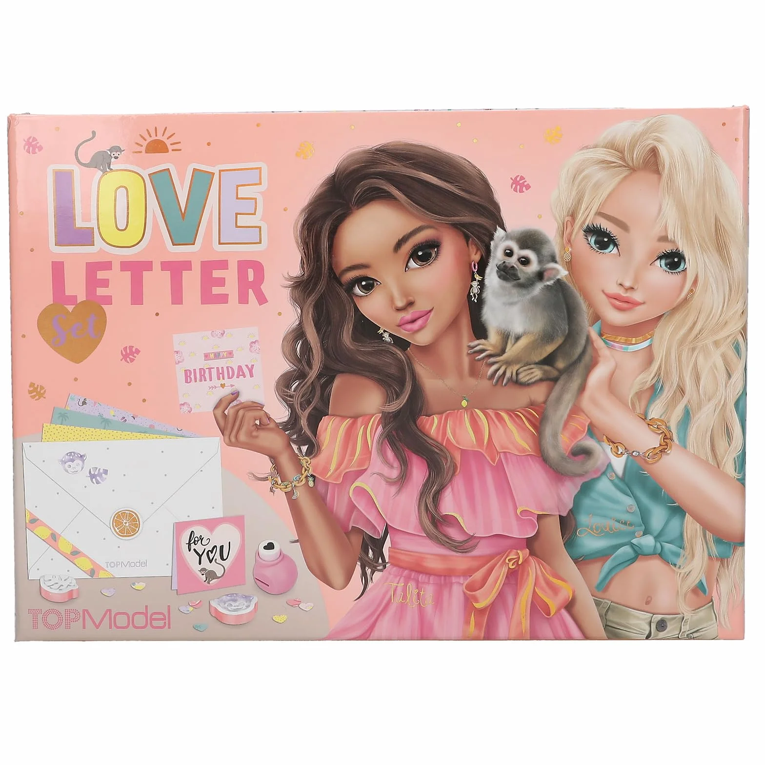Depesche TOPModel Juicy Papier à Lettres Set en Boîte avec Feuilles, Enveloppes et Autocollants