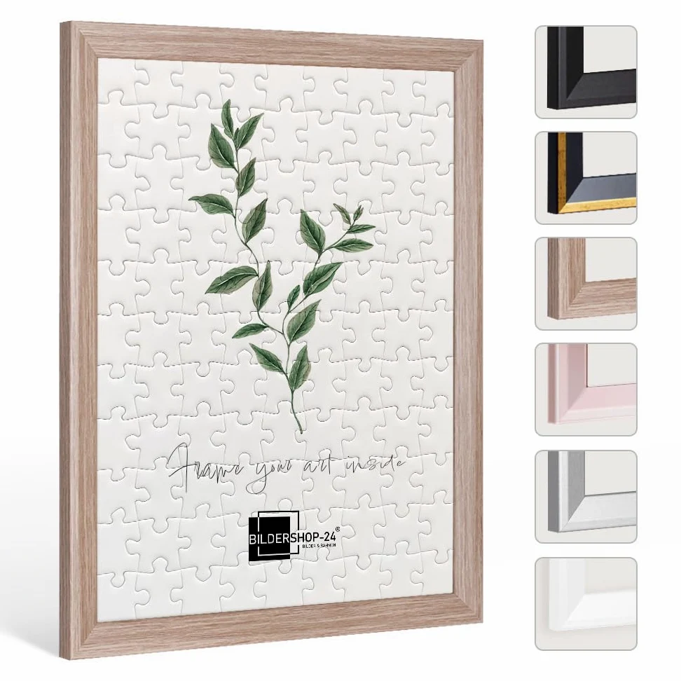 Bildershop-24 Cadre á puzzle PRIO 49,3x69,3cm Chêne Sonoma pour 500-1000 Pièces