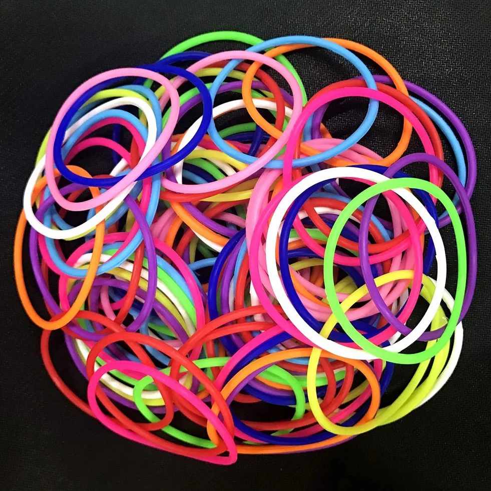 100 pcs Jelly Bracelets 20,3 cm Coque en silicone Bracelets assortis en caoutchouc
