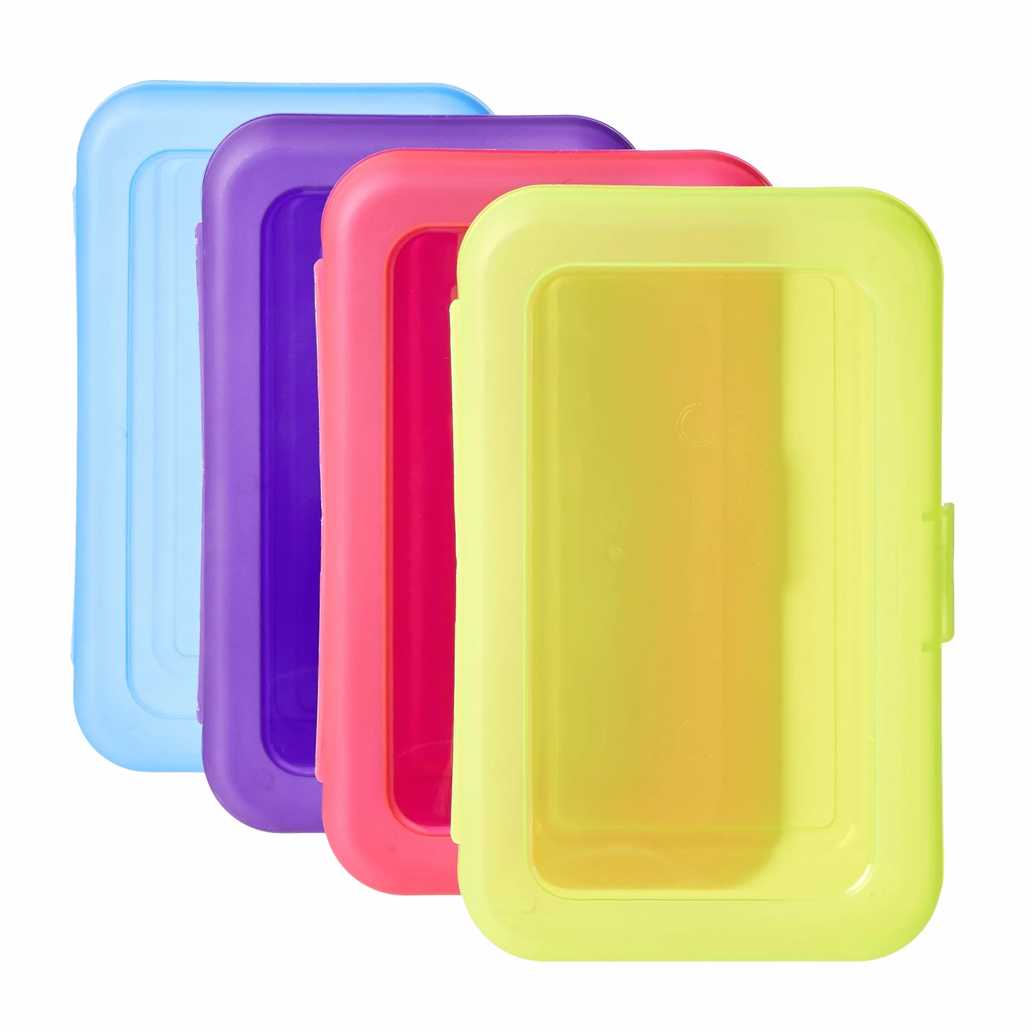 Amazon Basics Boîtes à crayons 4 pièces Multicolore