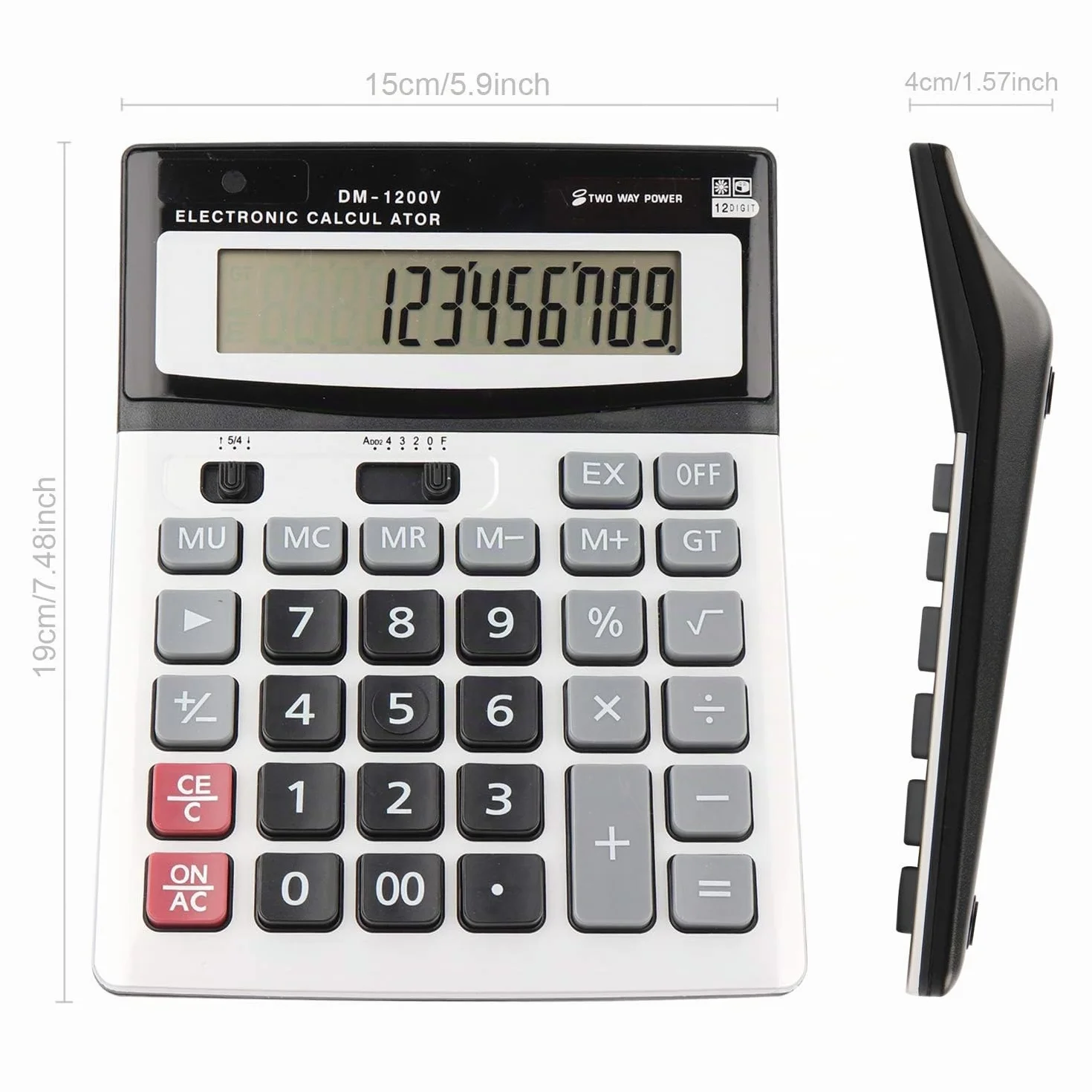 Calculatrice de Bureau 12 Chiffres Fonction Standard