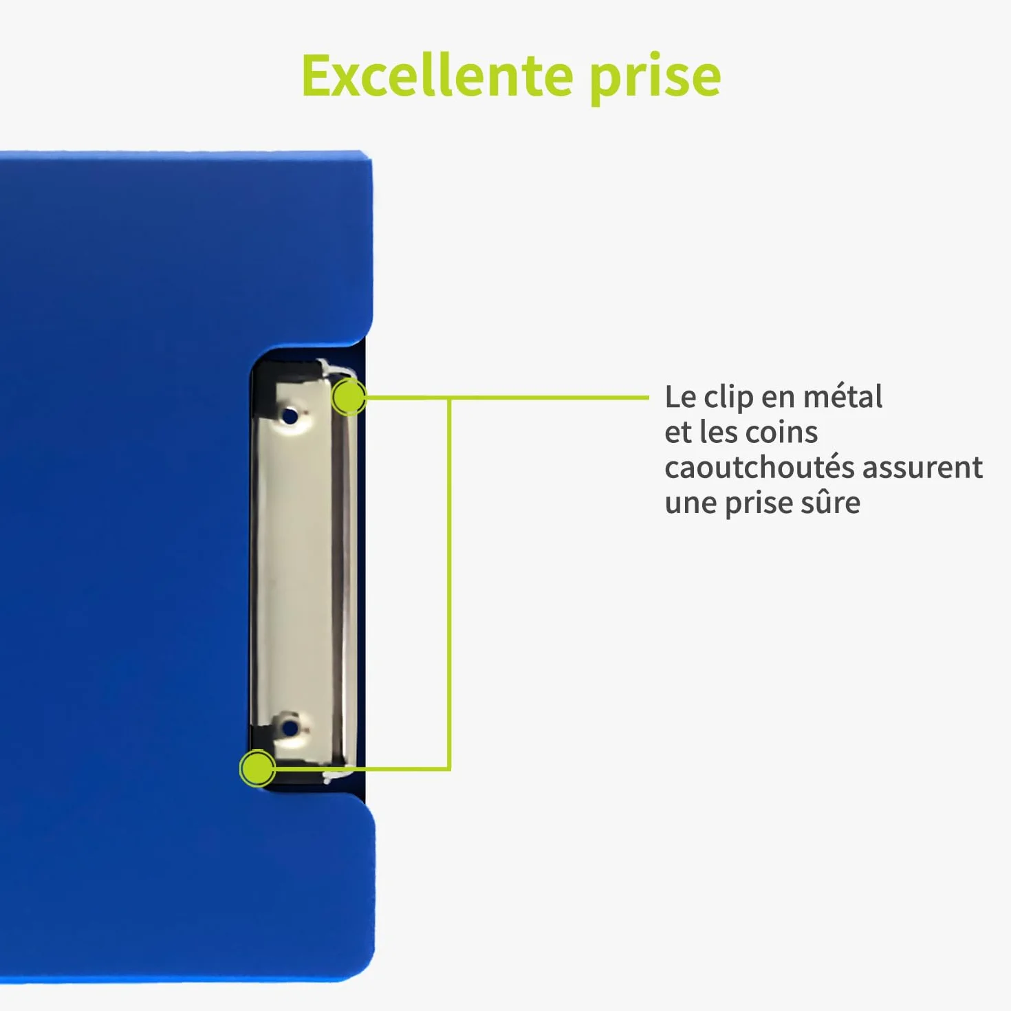 ACROPAQ Porte-Bloc à Rabat A4 Bleu Foncé en PP durable