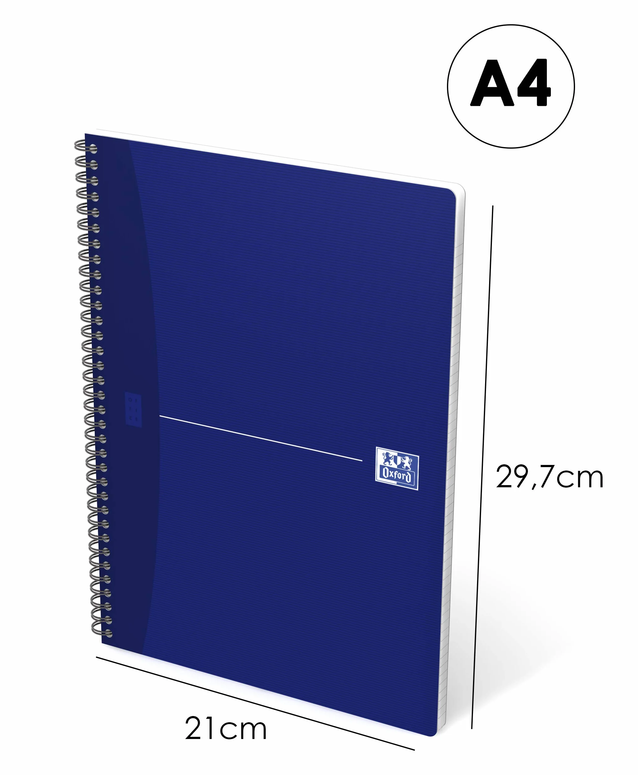 Oxford Cahiers Spirales A4 100 Pages Grands Carreaux Seyès Couverture Carte Couleurs Assortis 21 x 29,7 cm