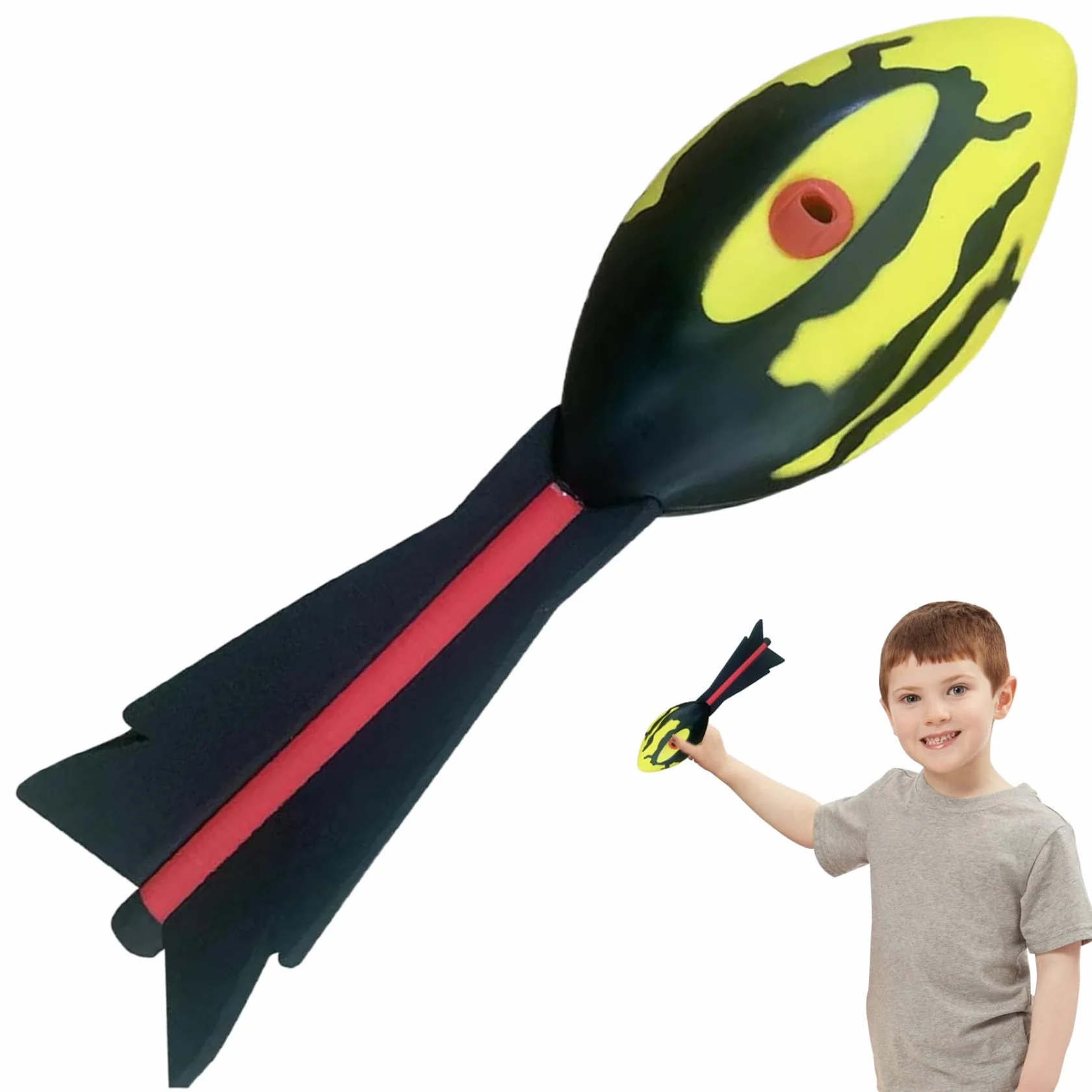 Jouets Fusée PU Mousse Aérodynamique Lancement Longue Distance pour Enfants 2 Ans
