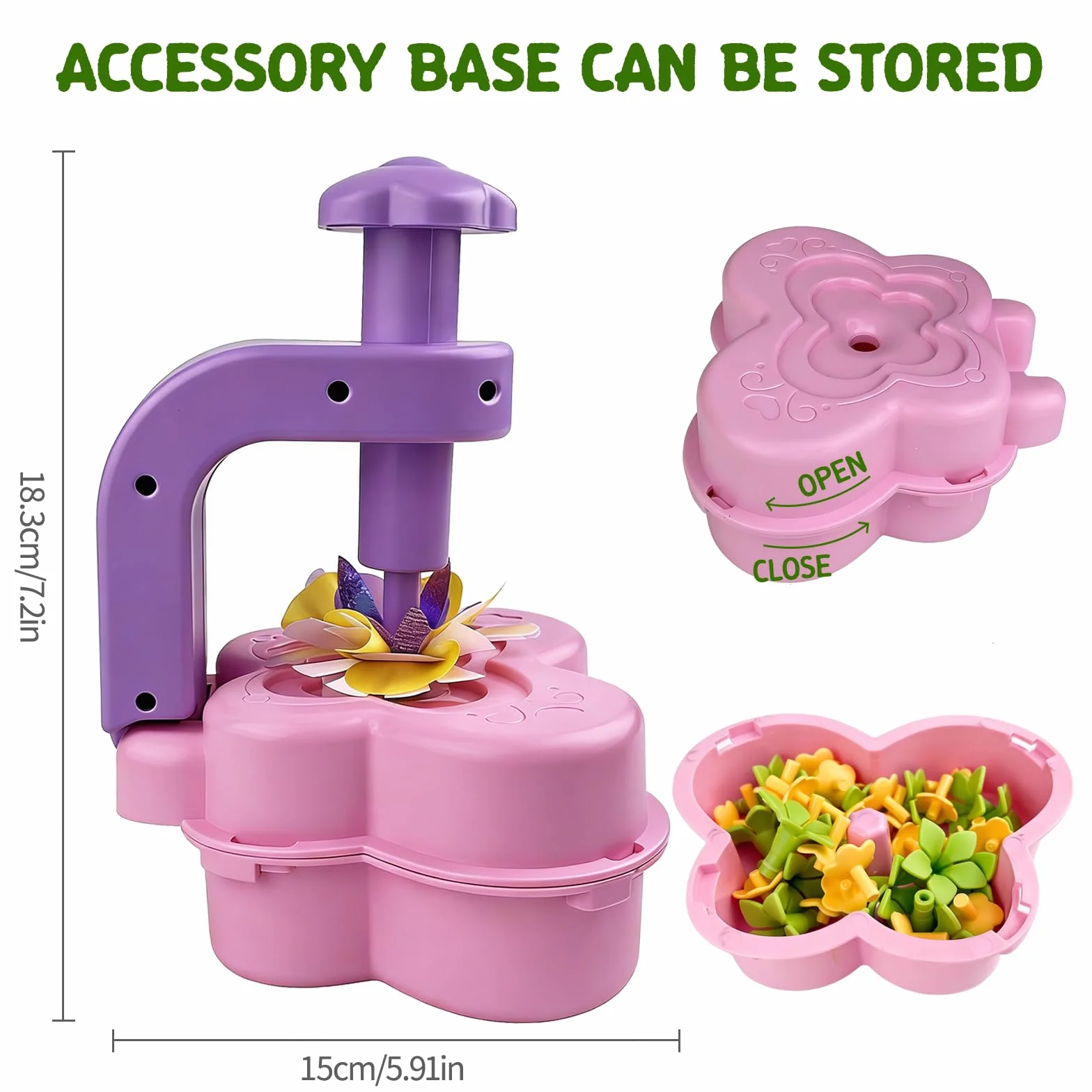 LUMITERRA Kit Création Bouquet de Fleurs DIY, Set de Bricolage avec Machine à Fleurs, Jouet Enfant 3 Ans+