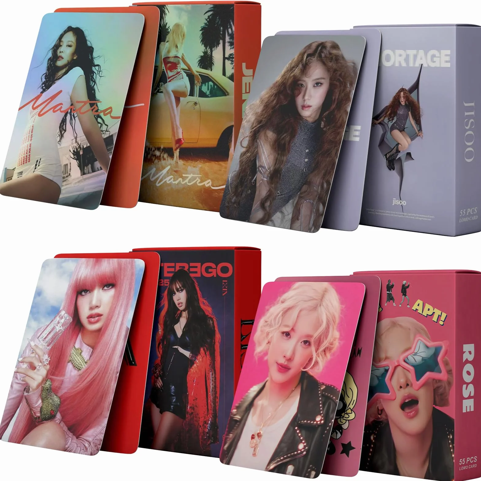 BlackPiink SOLO Photocards 4 Sets 220 pièces Cartes Album Born Merch