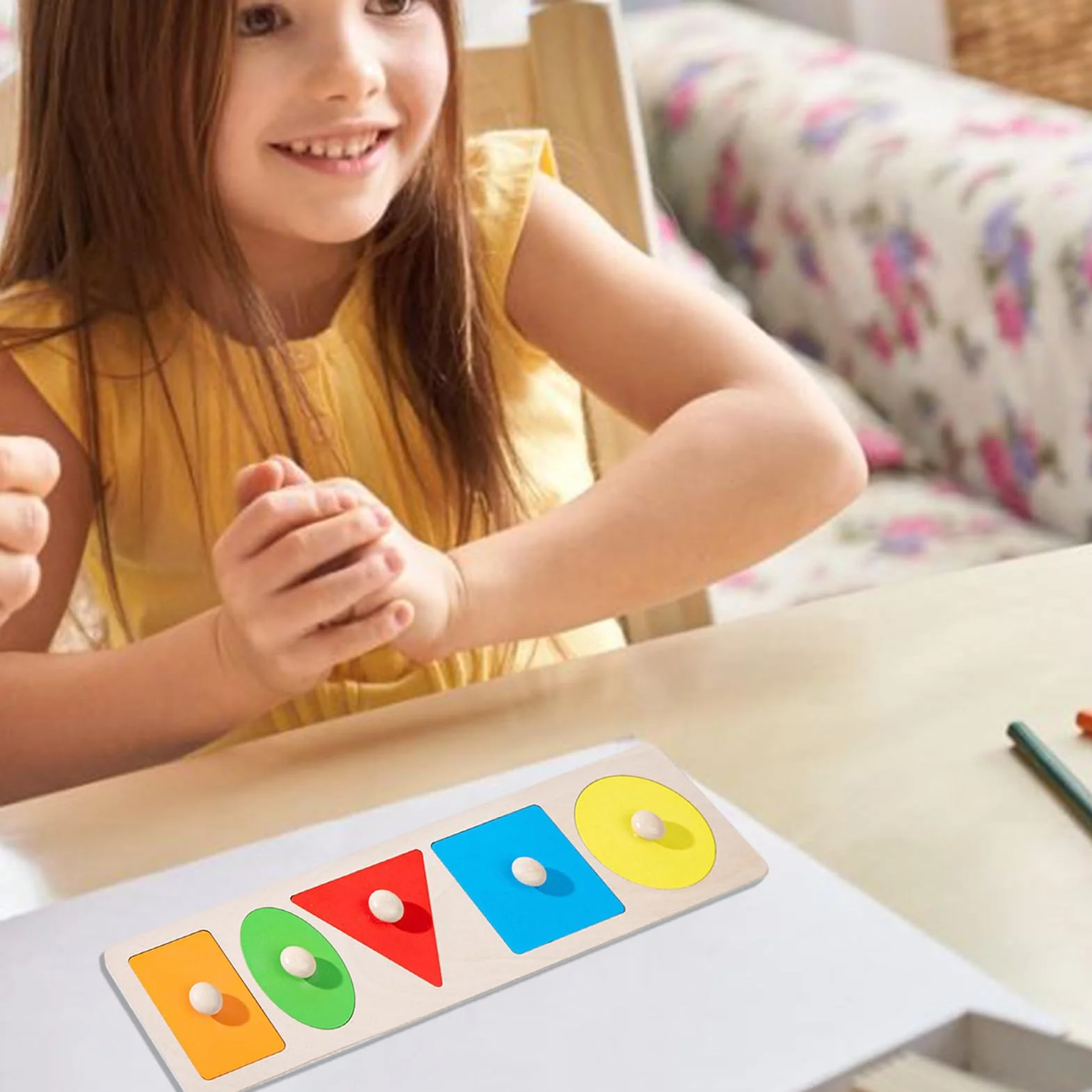 Puzzle à Formes Multiples en Bois Éducatif pour Tout-Petits
